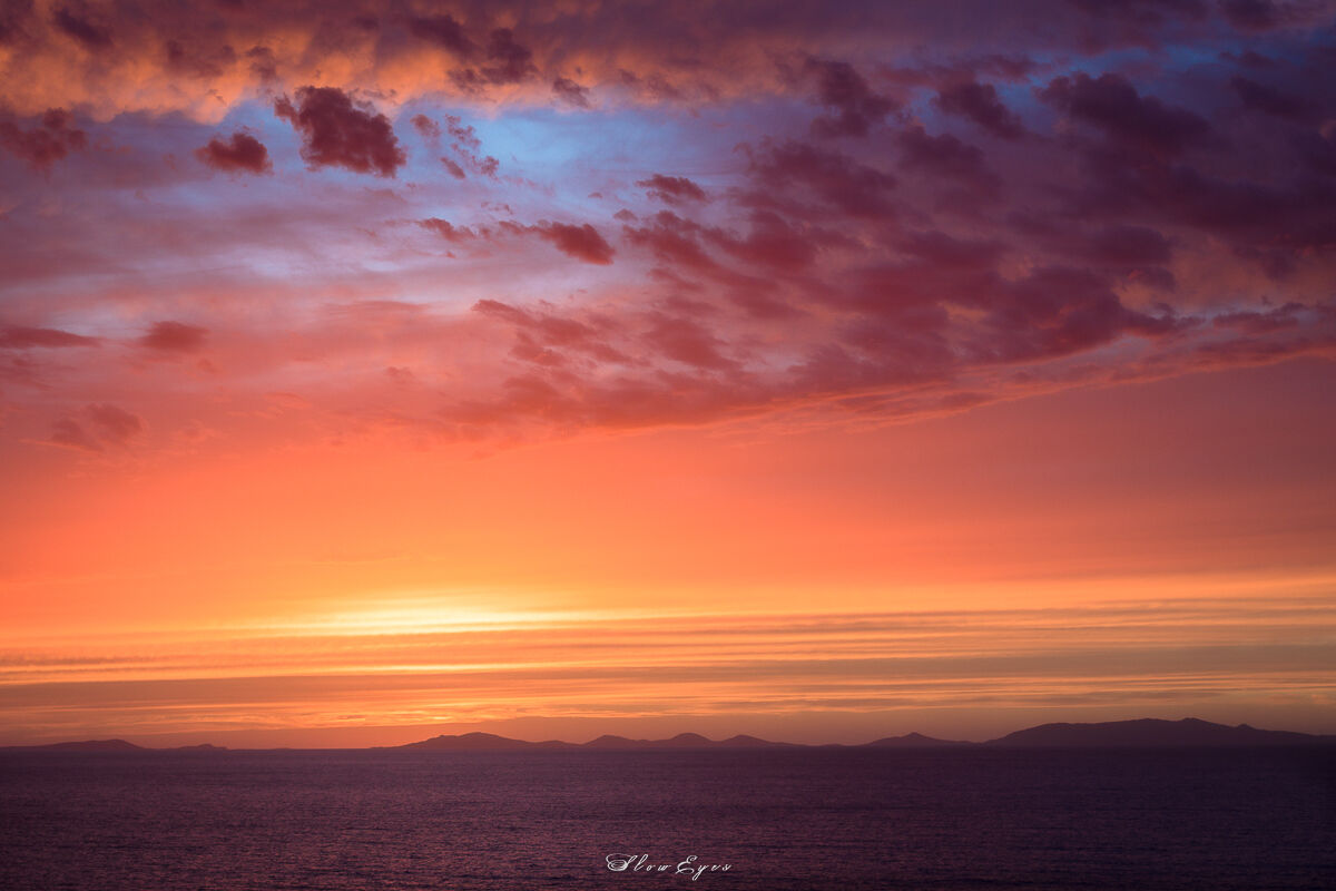 Sunset over the Gulf of Asinara...