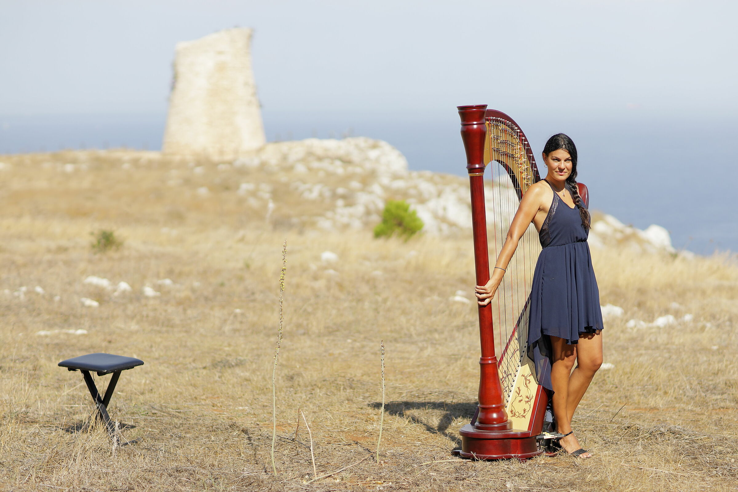 Angela and her harp...