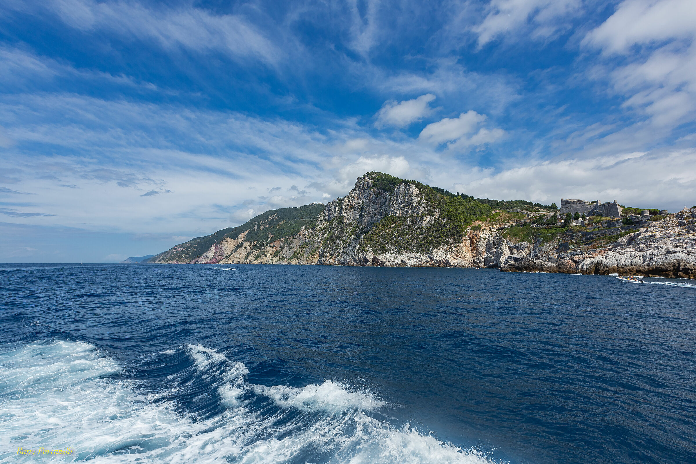 Cinque Terre Park seen from the sea...