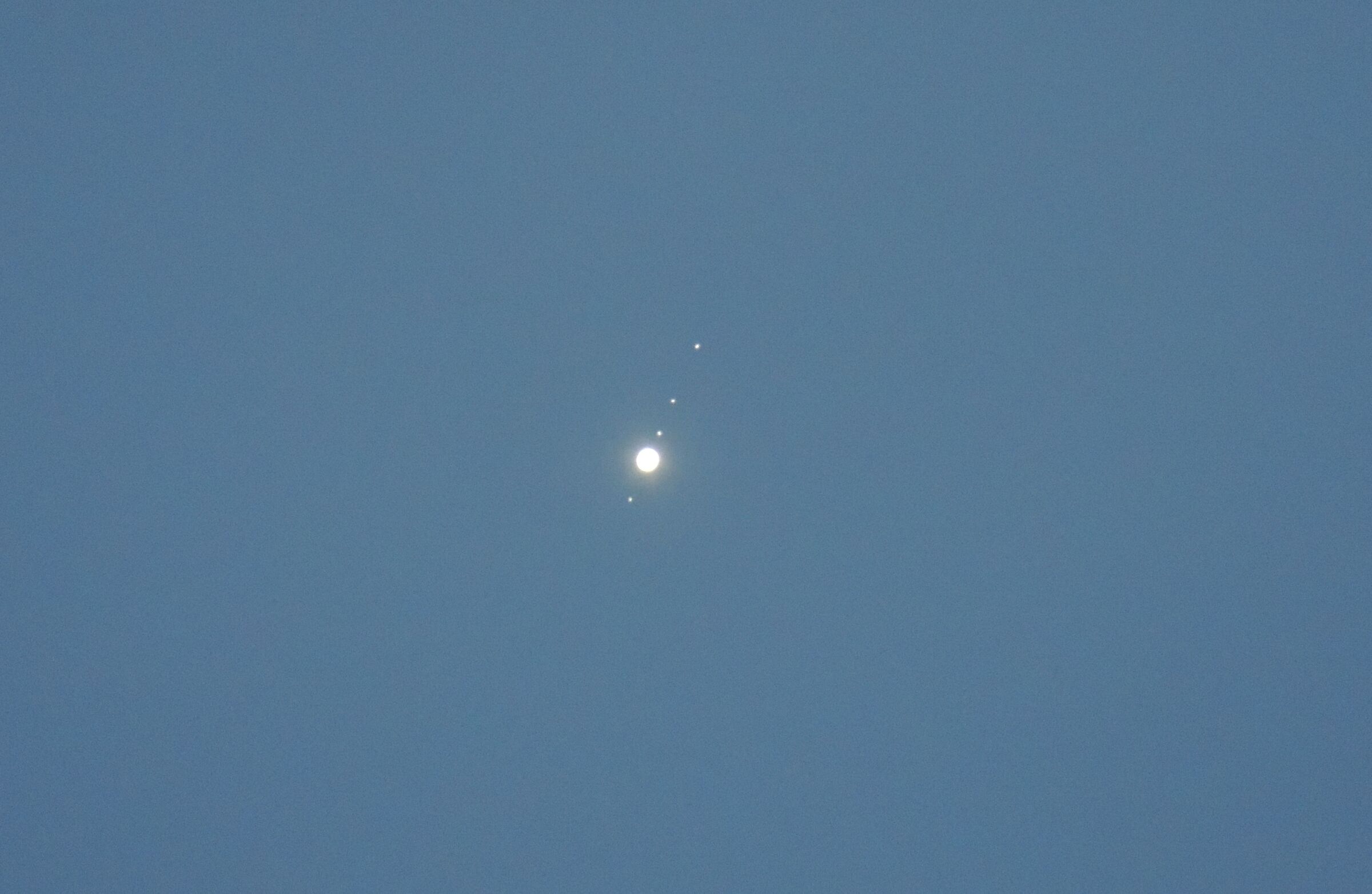 Jupiter and four moons....