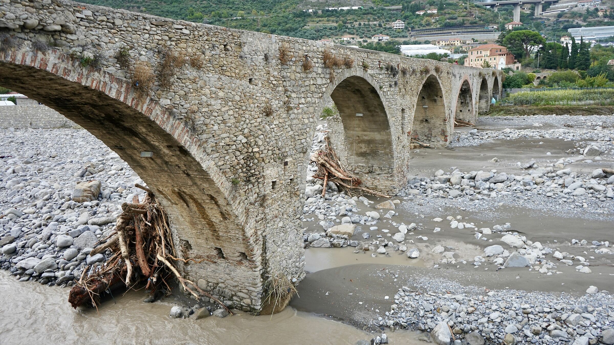 Medieval bridge in Taggia Liguria ...