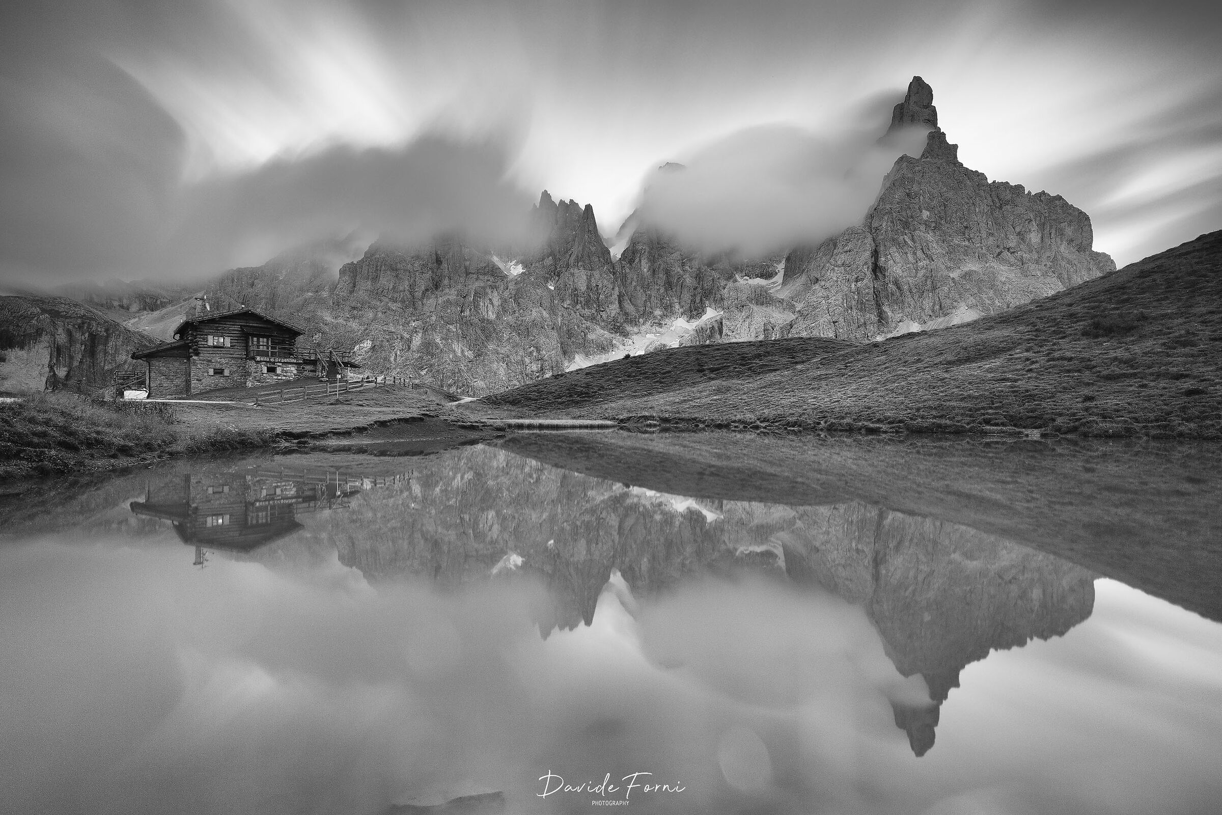 Sunset clouds over the Pale di San Martino...