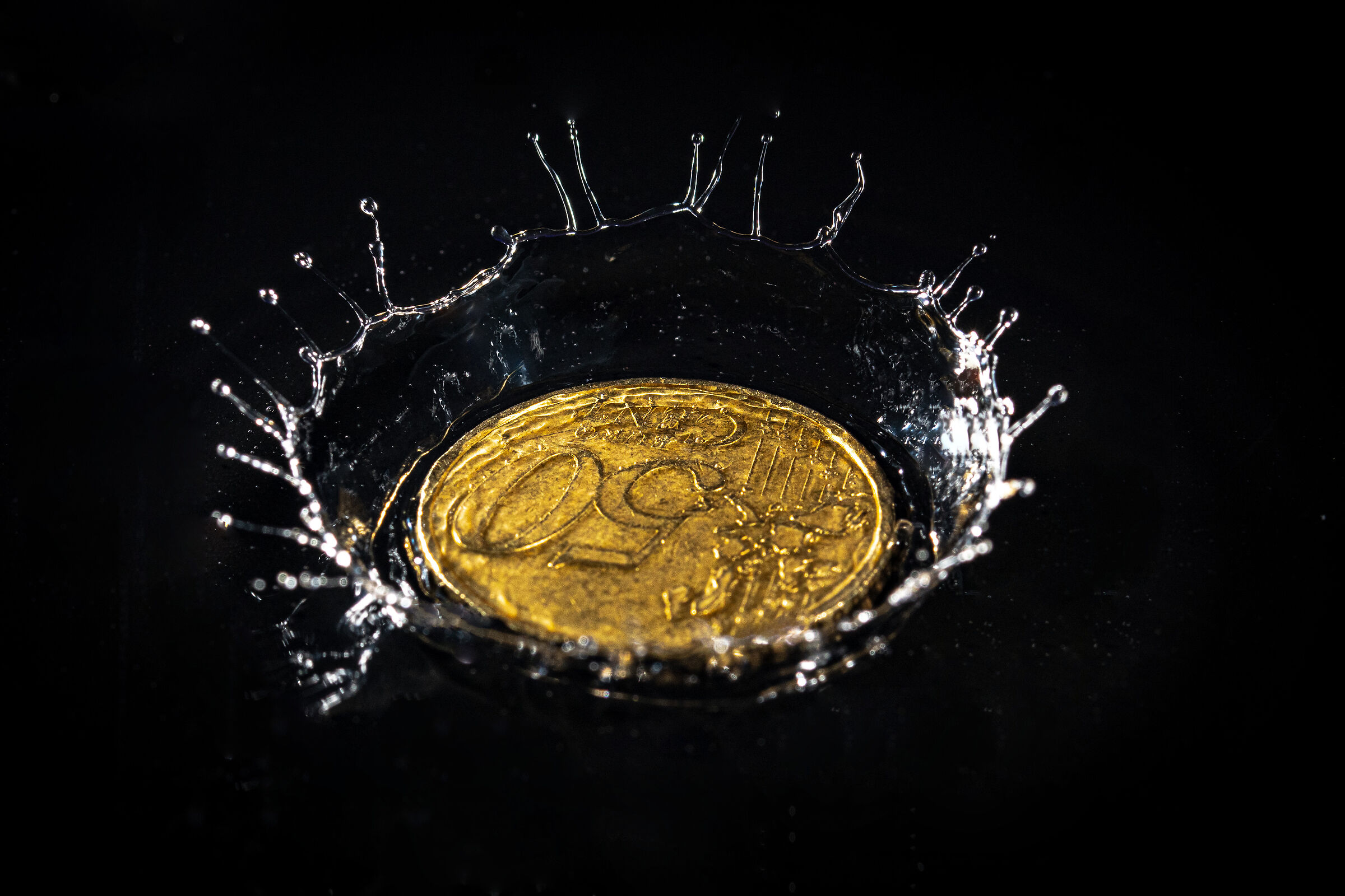 coin in water...