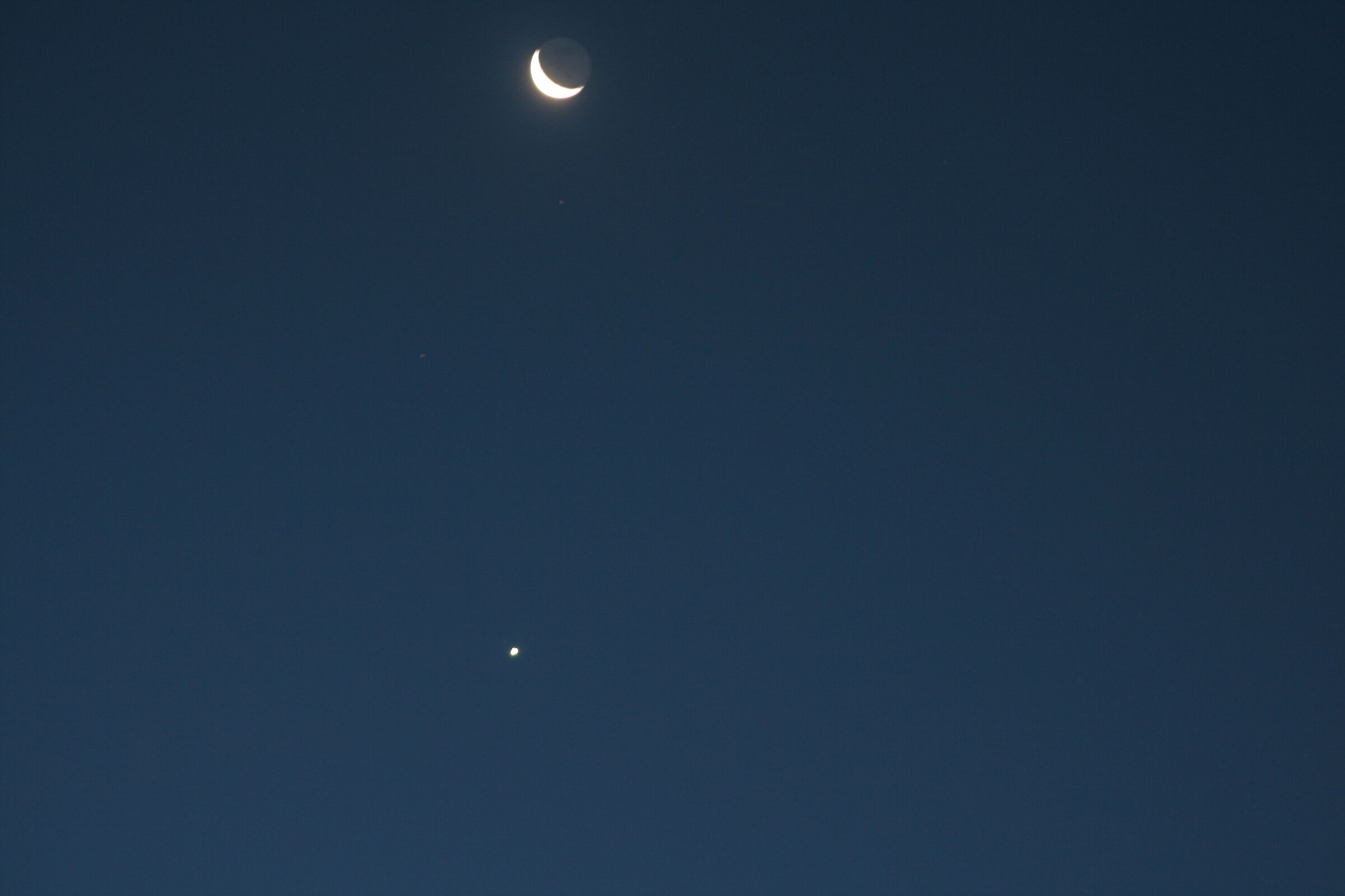 Moon Venus and something passing by...