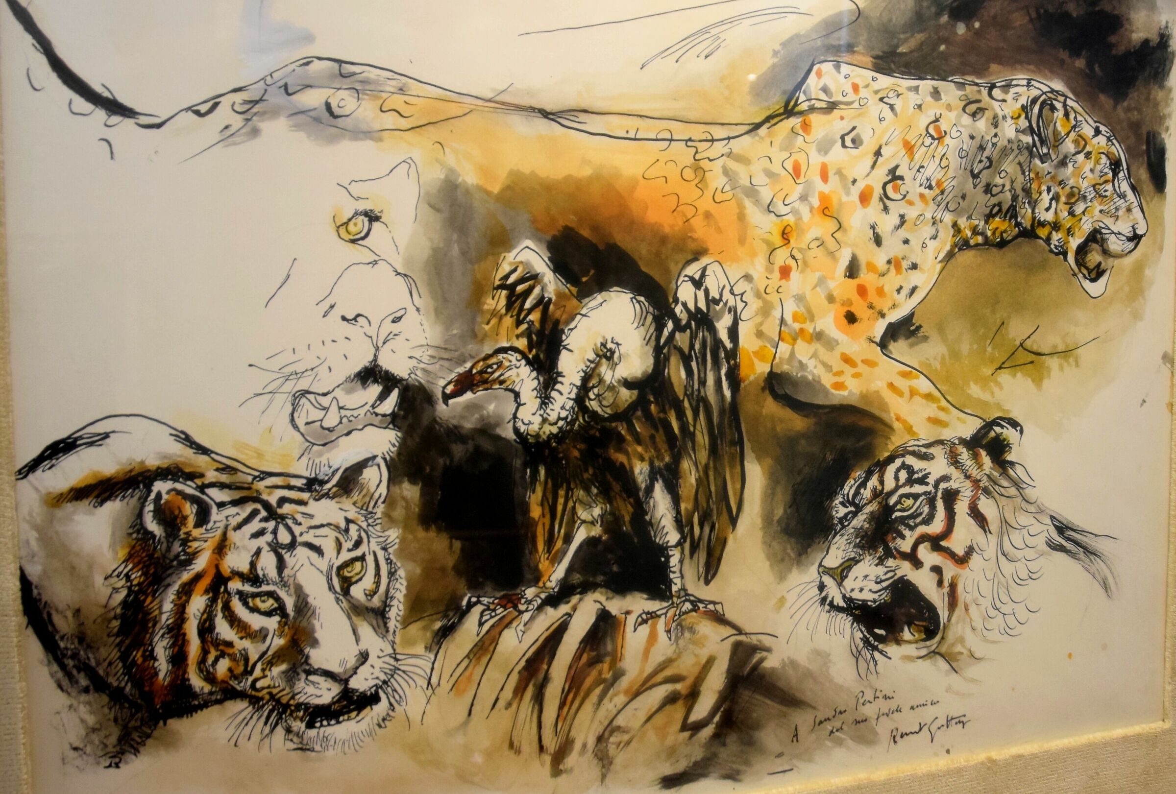 Renato Guttuso "Tigri e avvoltoio"...
