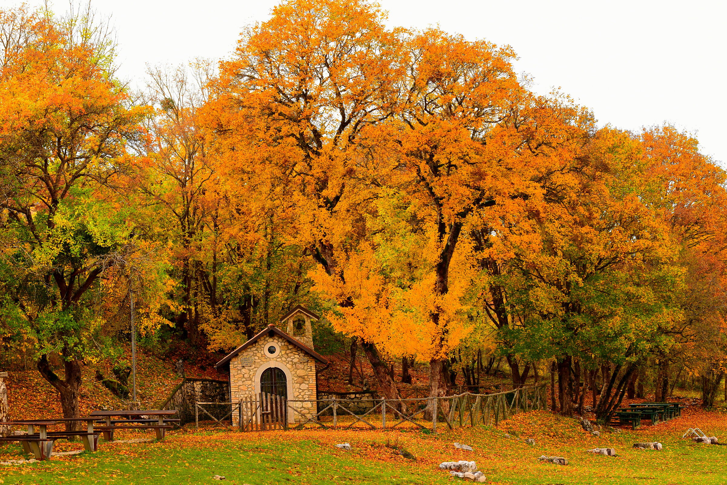 Small church in autumn...