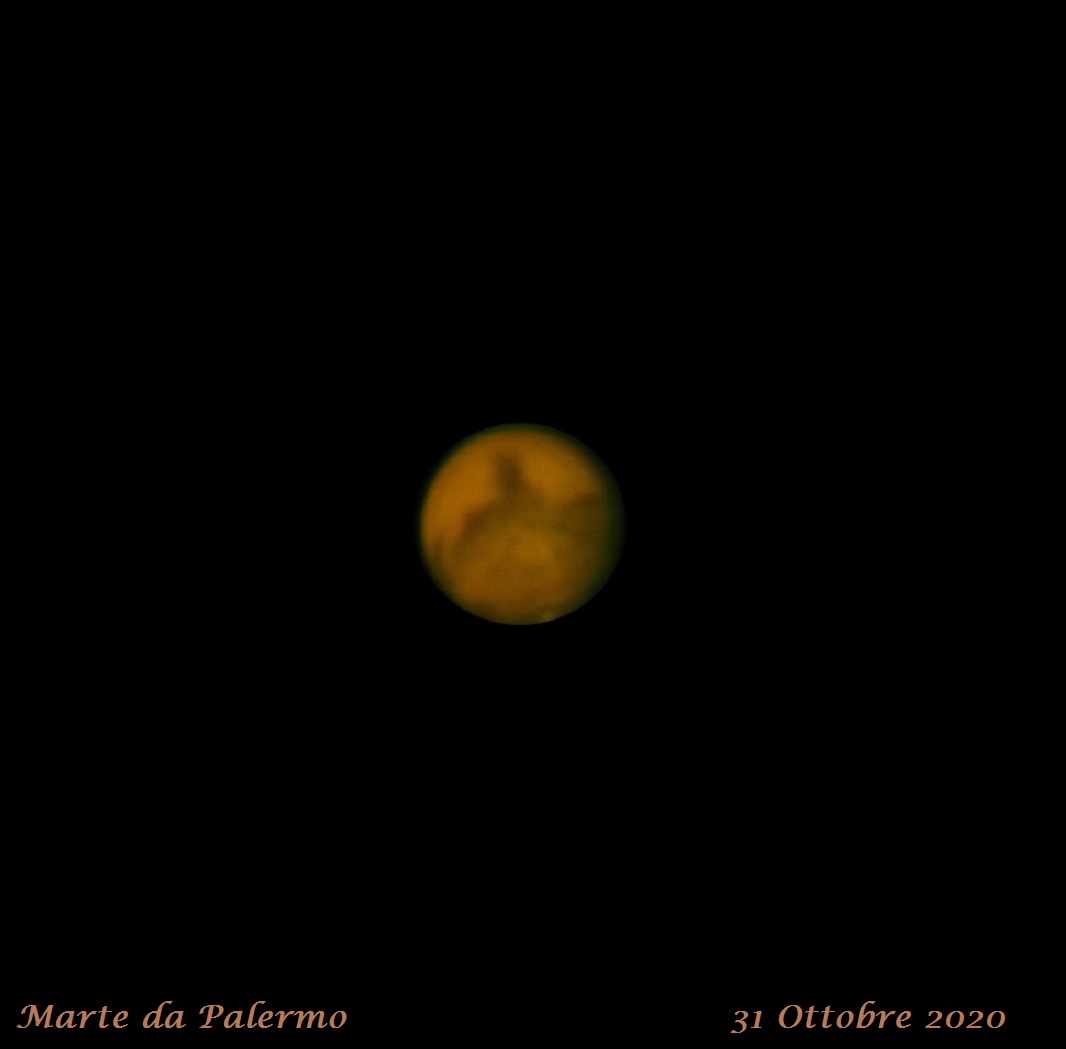 Mars from Palermo on October 31, 2020...