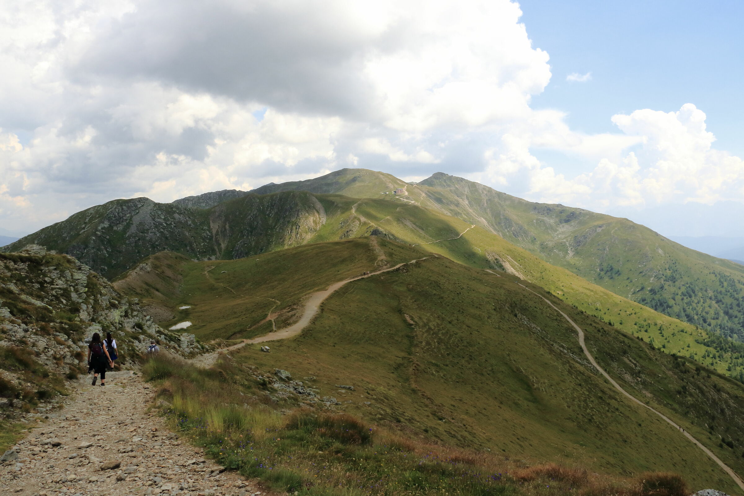 Alta Via Carnica, descending from the top of Mount Elmo...