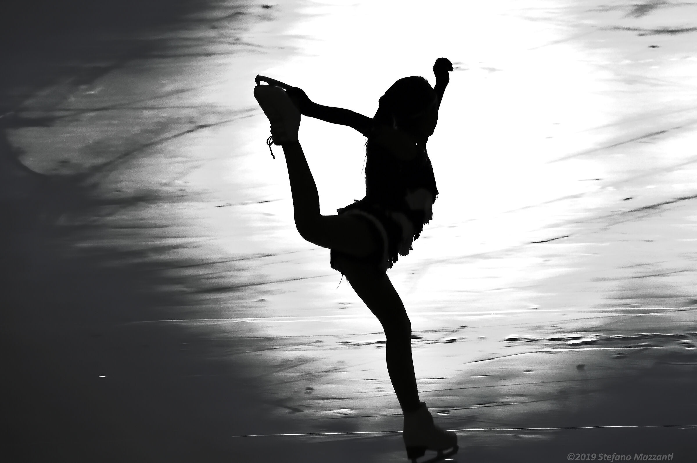 silhouette on the ice...