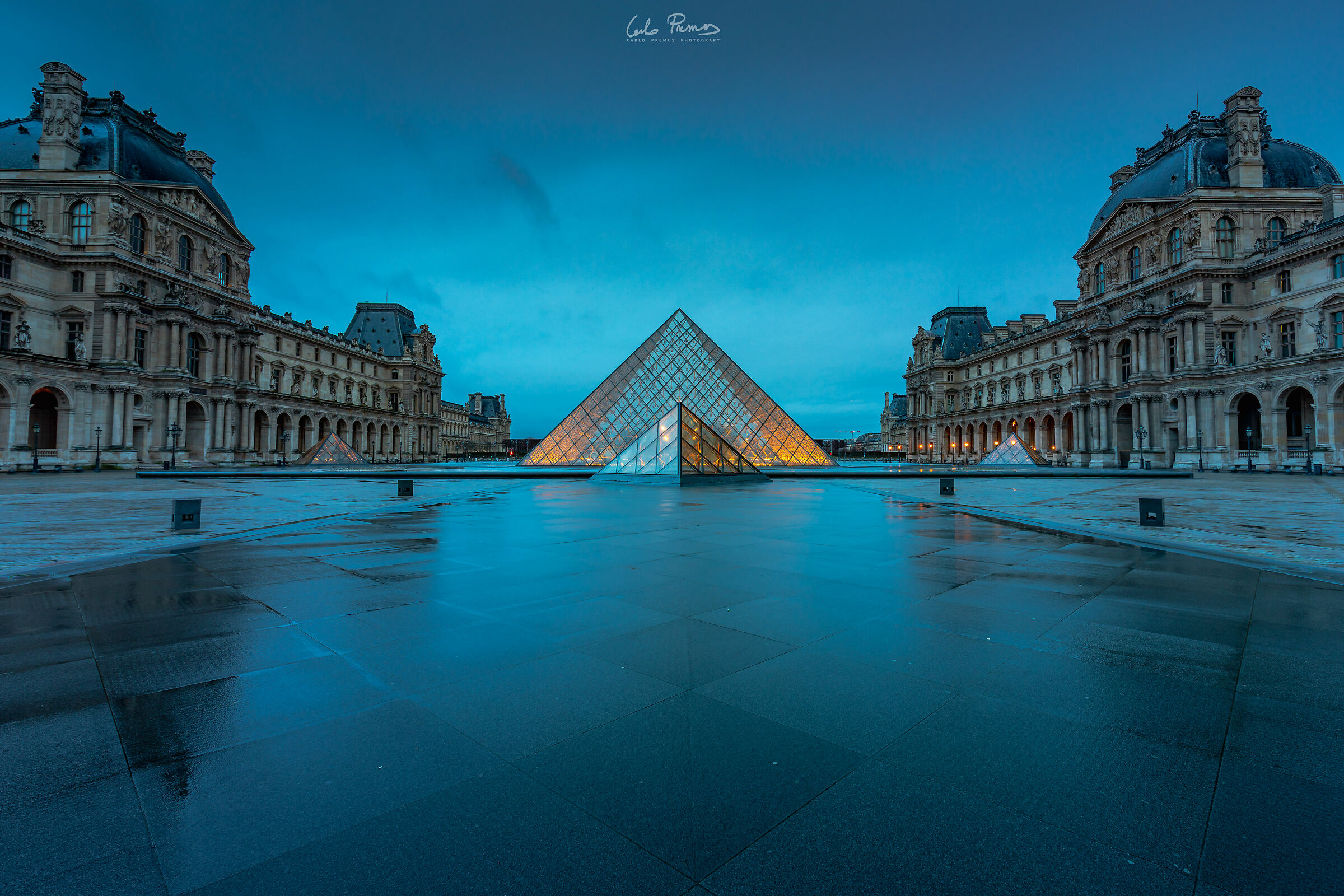 The Pyramid of the Louvre, Paris...
