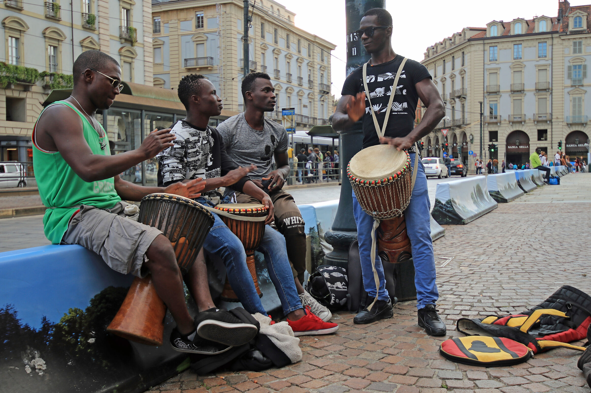 Drums in Piazza Castello (Turin)...
