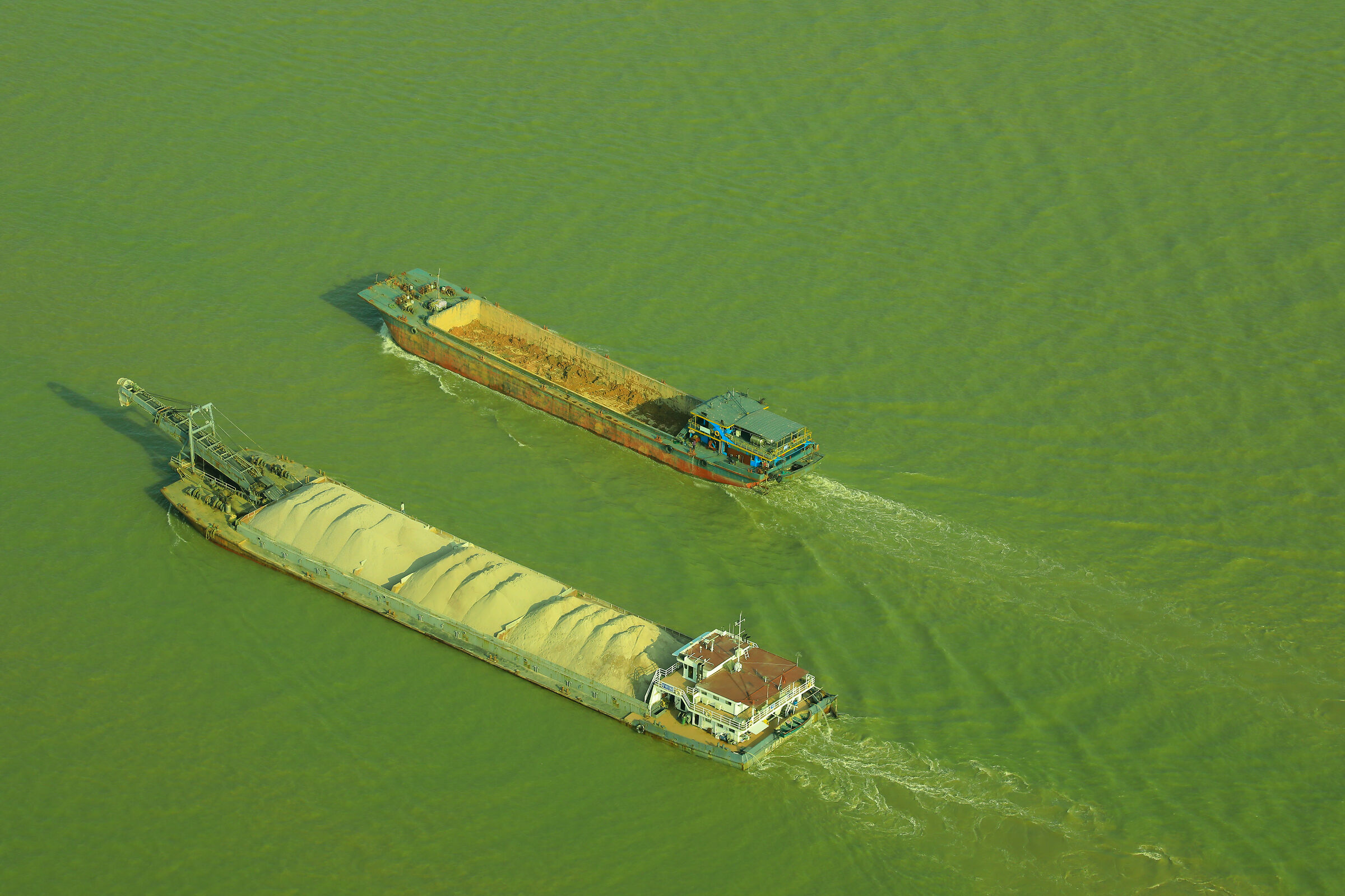 green water sailing...