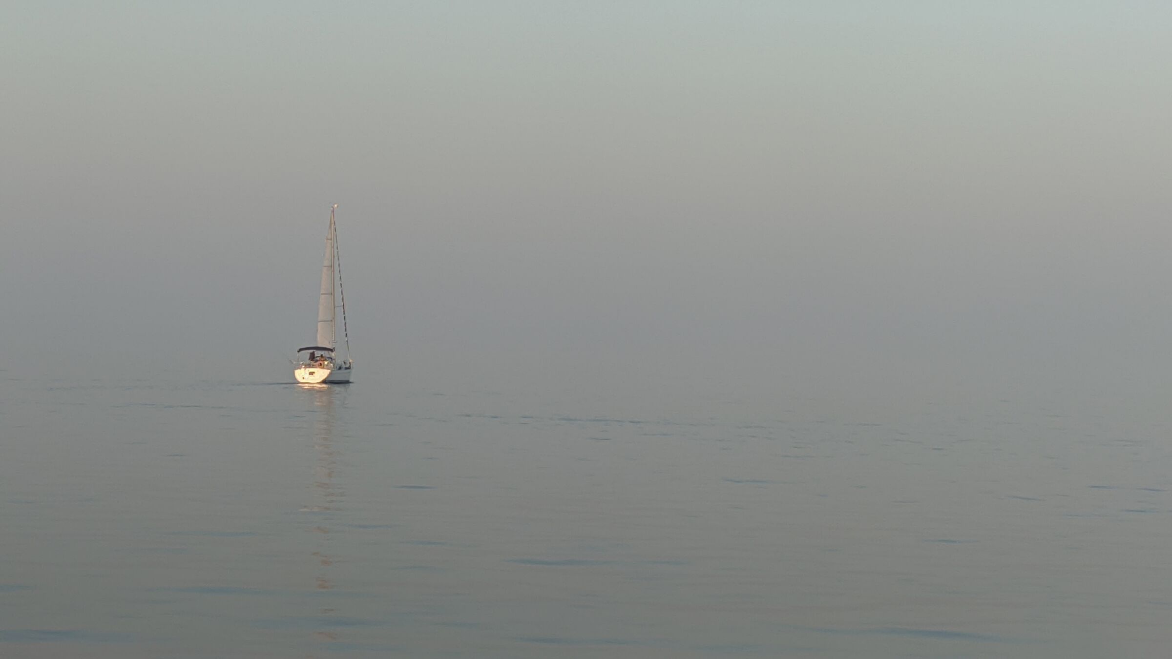 Sailing between sky and sea...