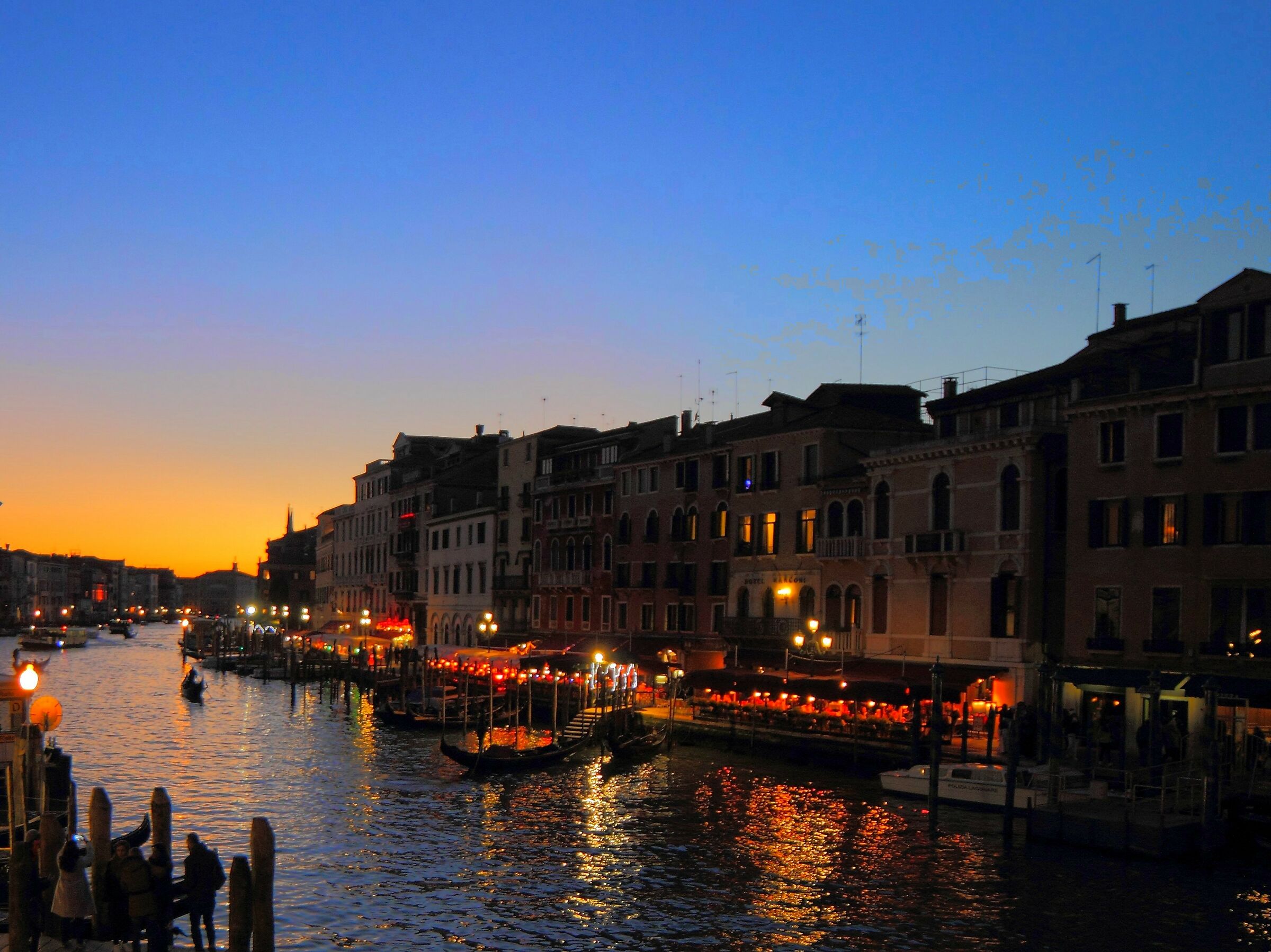 From Rialto in the evening...