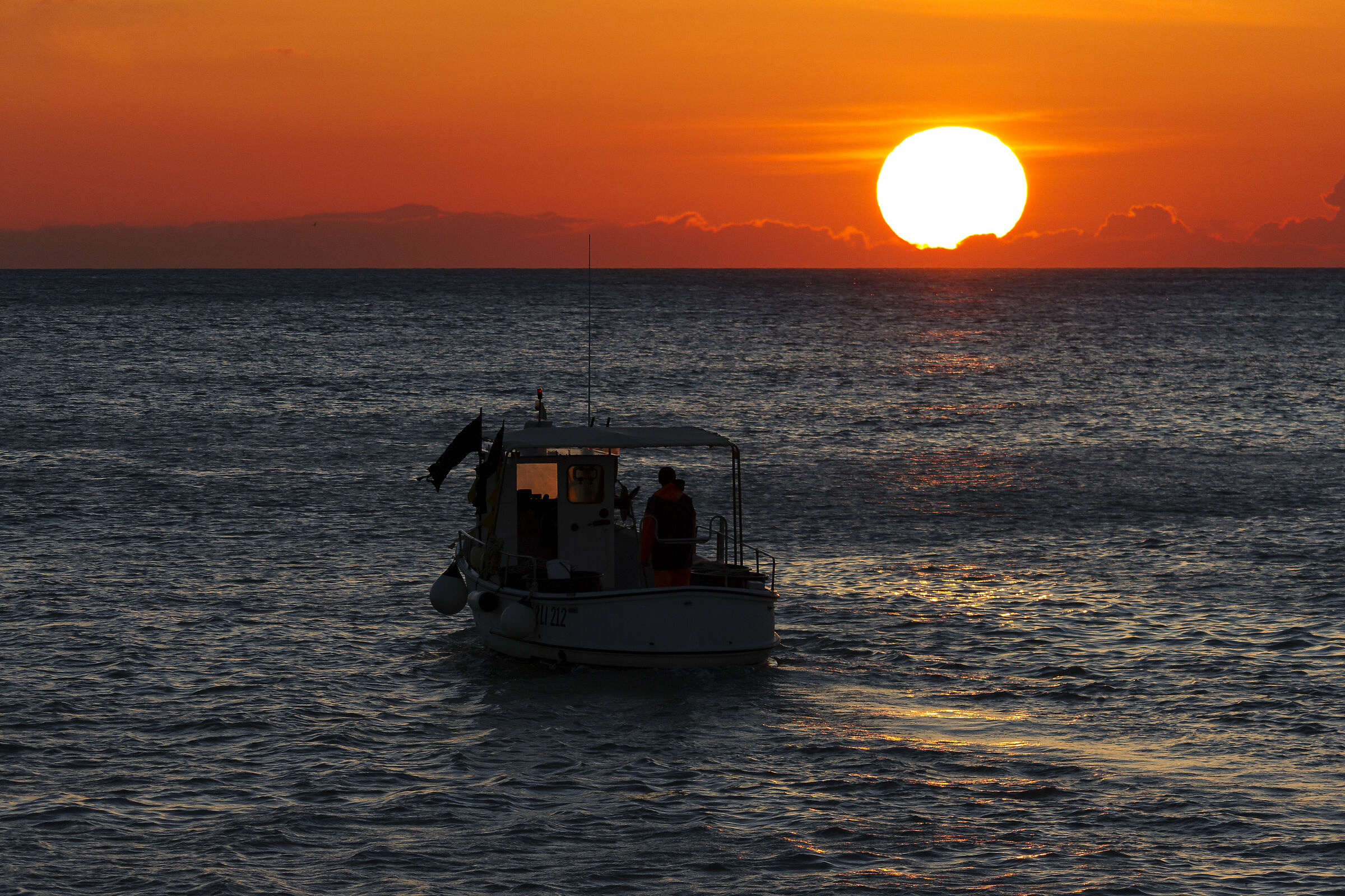 Sunset fishing boat...
