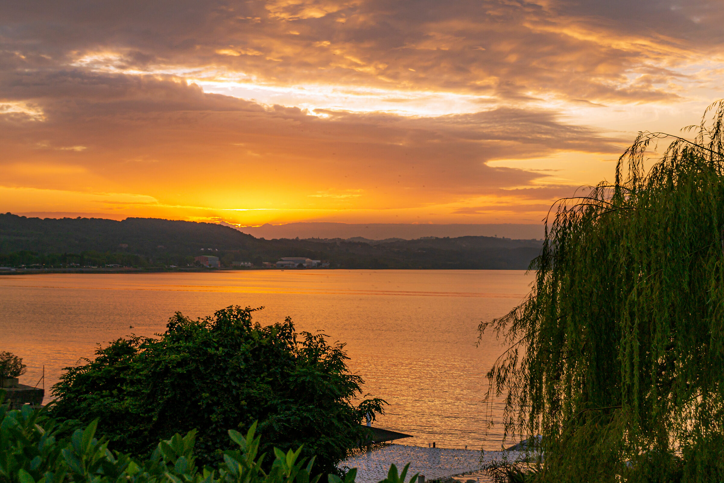 Lake Bracciano at sunset...