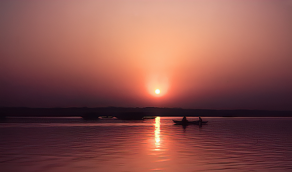 Sunset over the Ganges...