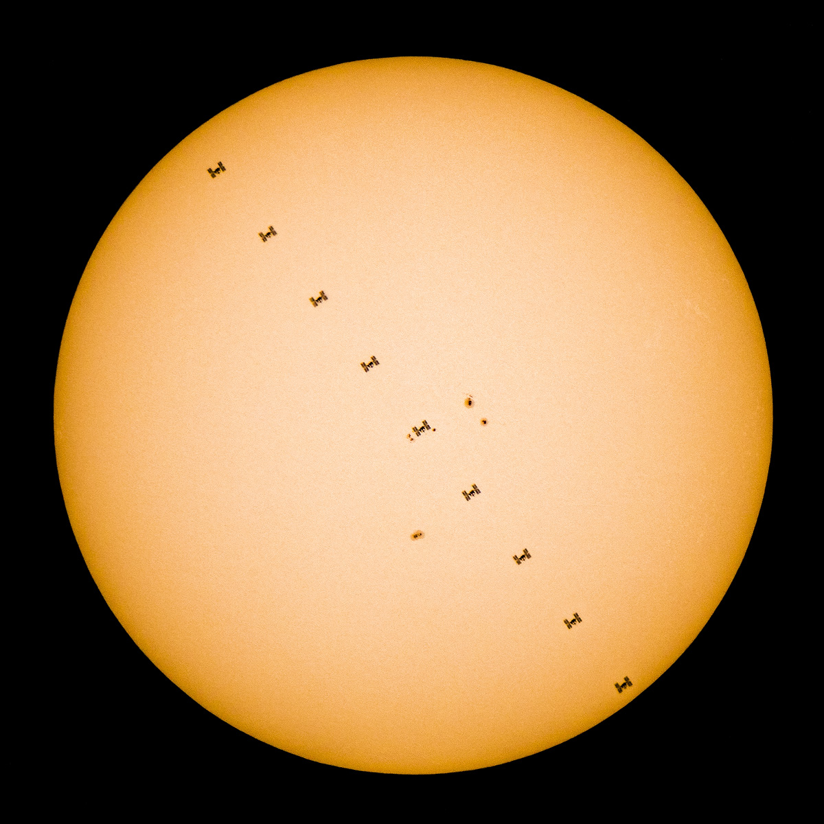 ISS on the Sun...