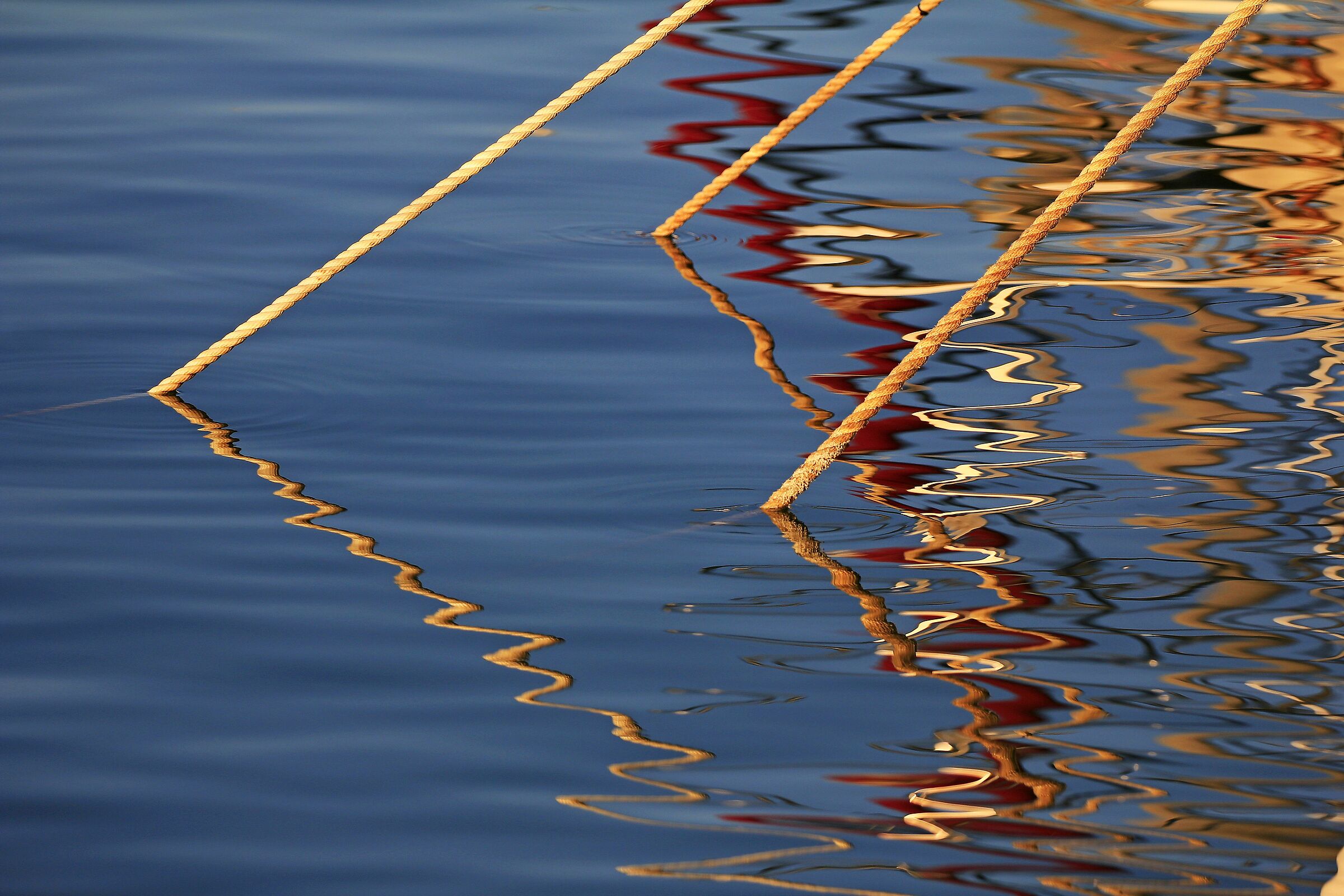 Reflections between the rope...