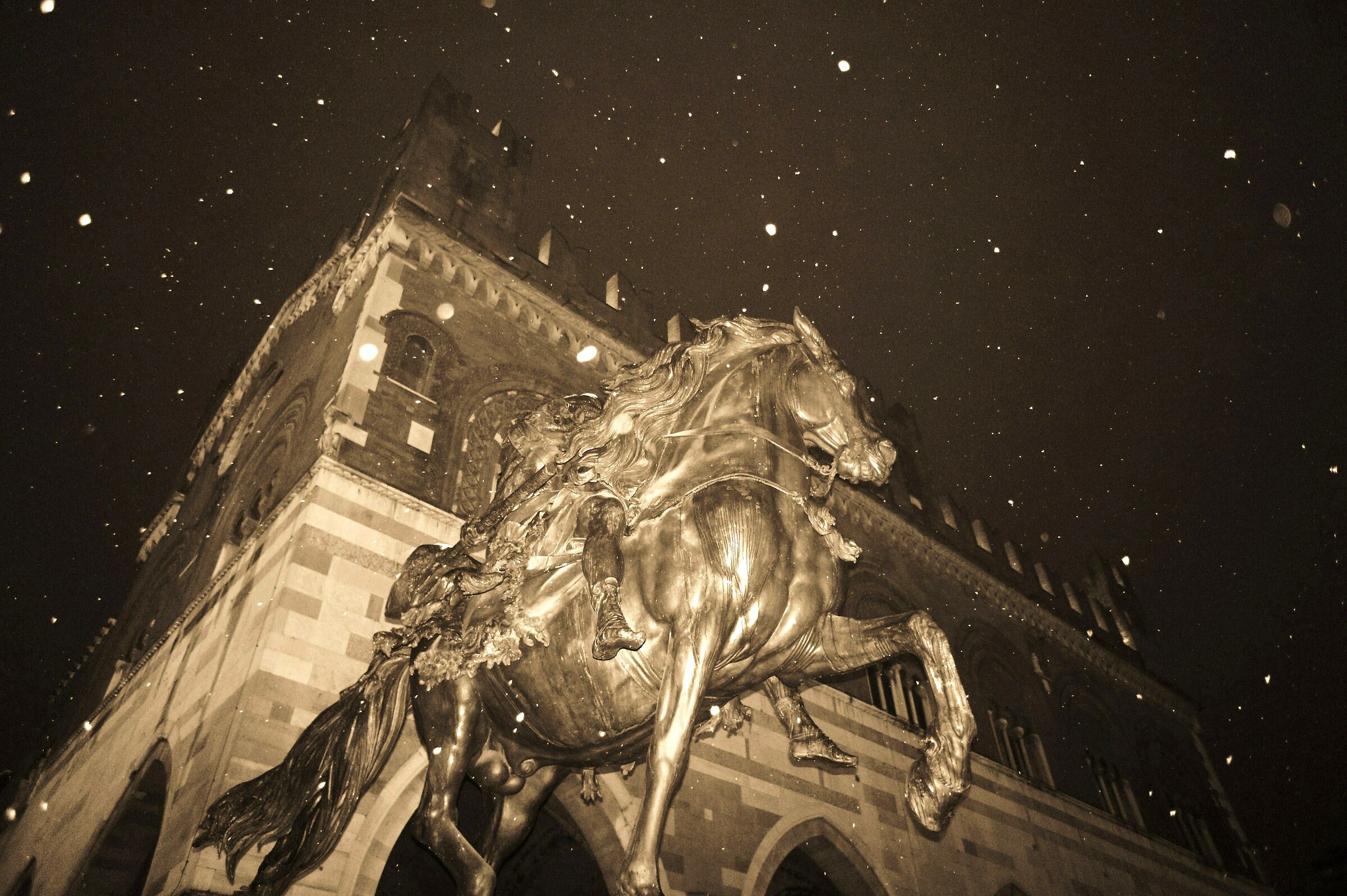 Alessandro Farnese sotto la neve ....