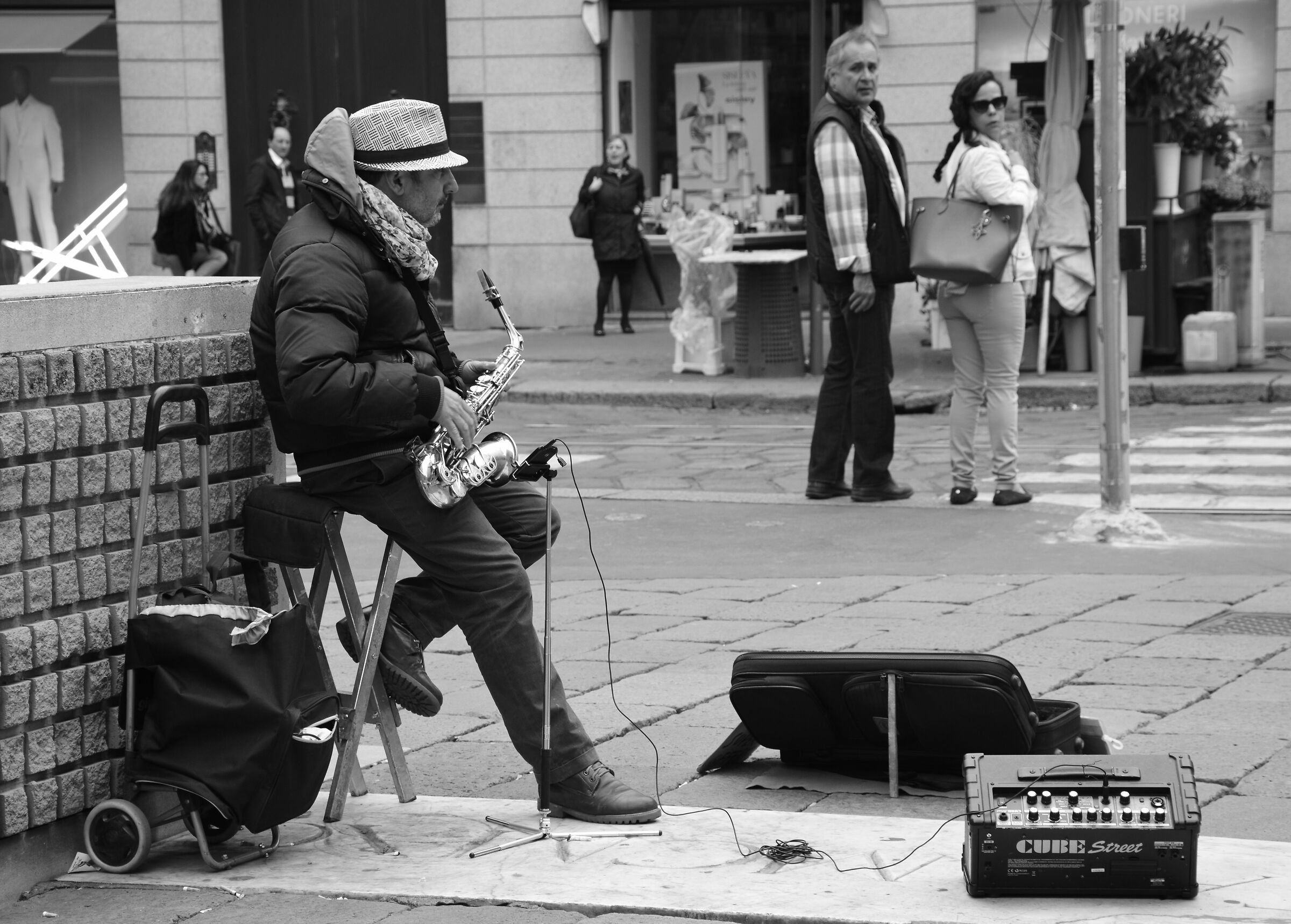 Street musician...