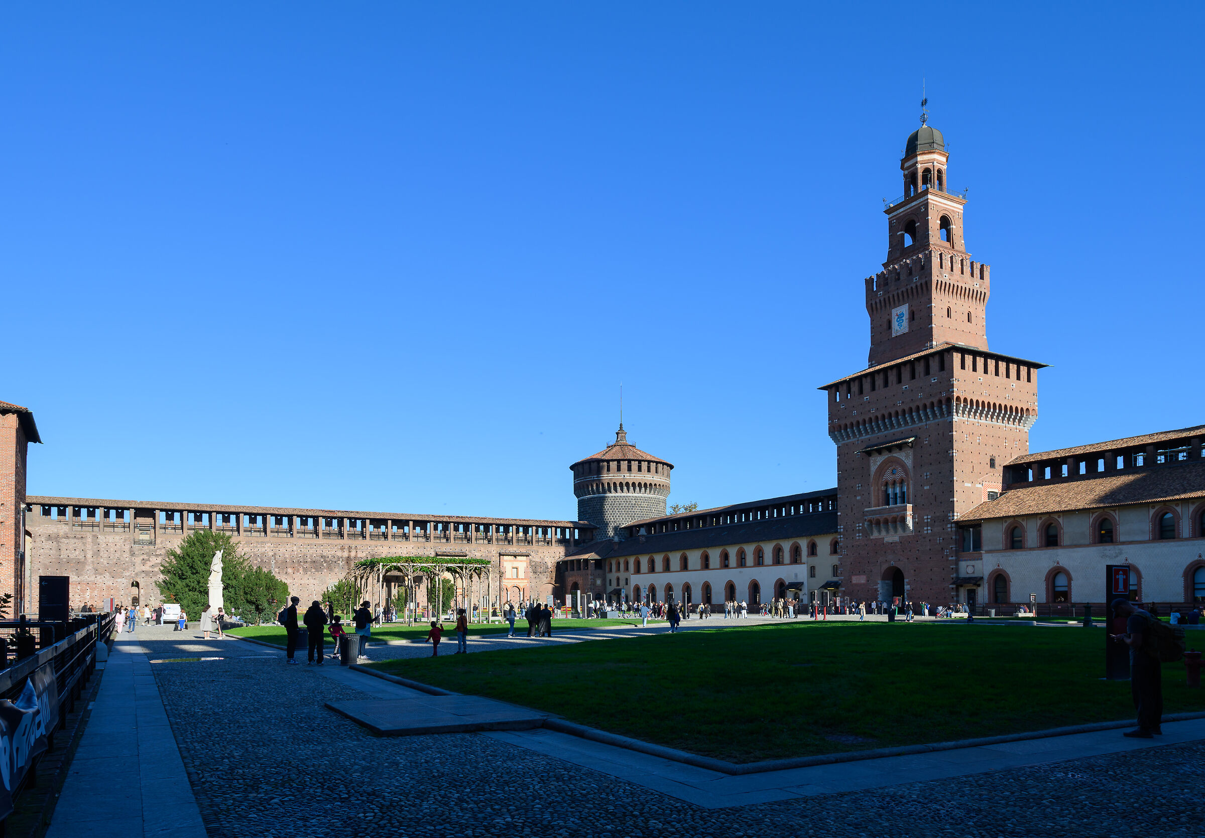 Courtyard of Arms, Castello Sforzesco, Milan...