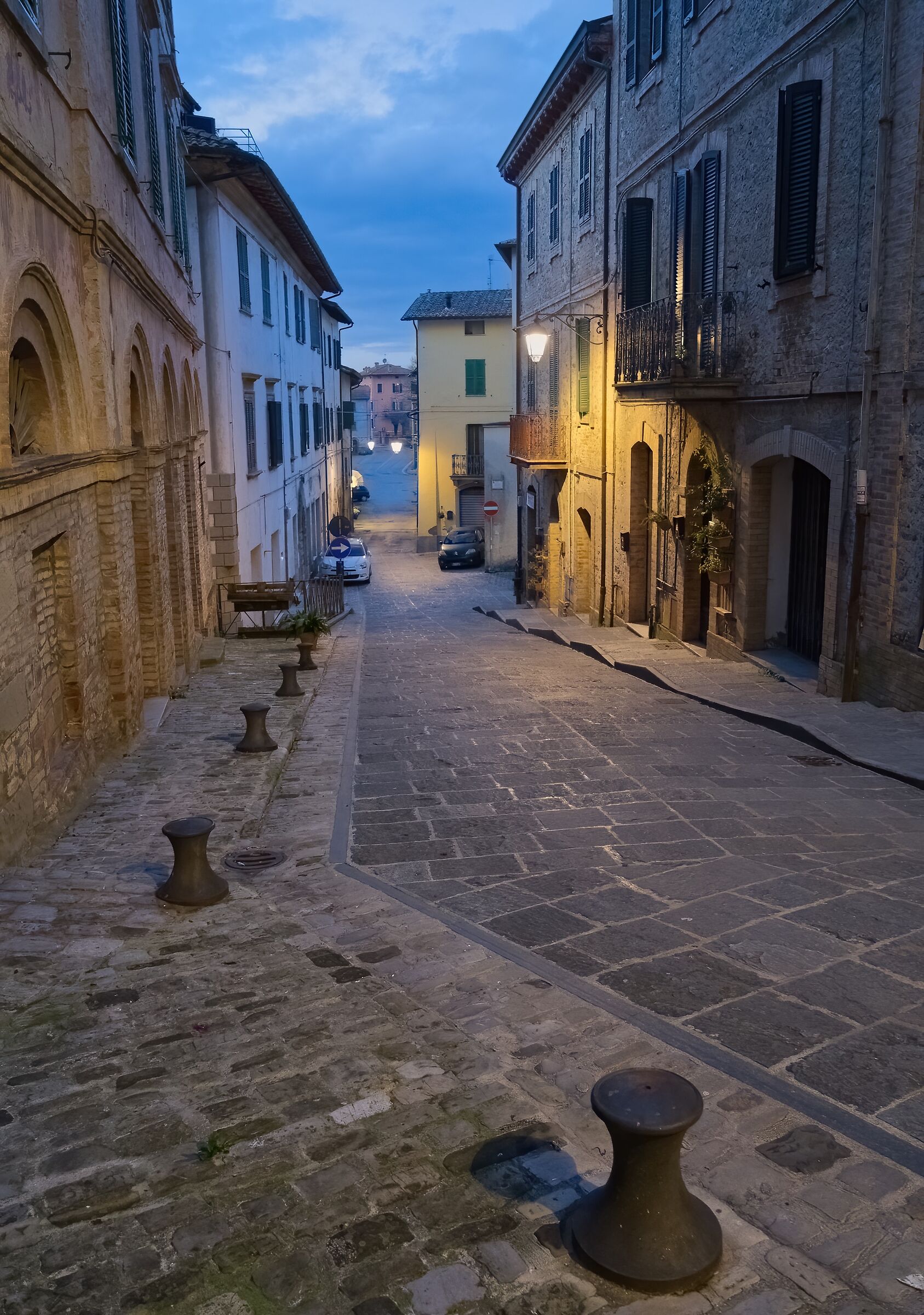 The alleys of Umbertide at sunset...