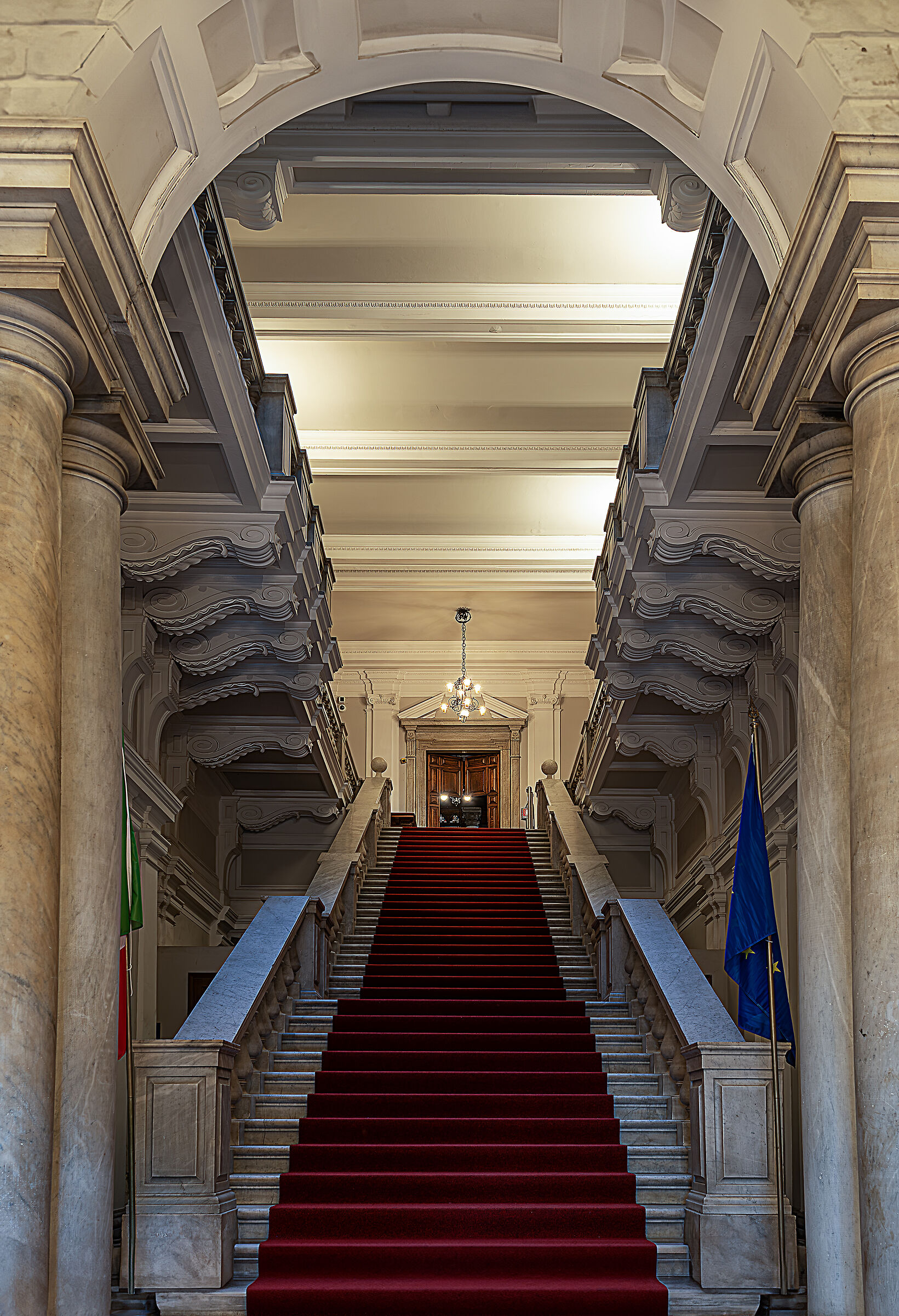 Genoa - Palazzo San Giorgio-Entrance staircase...