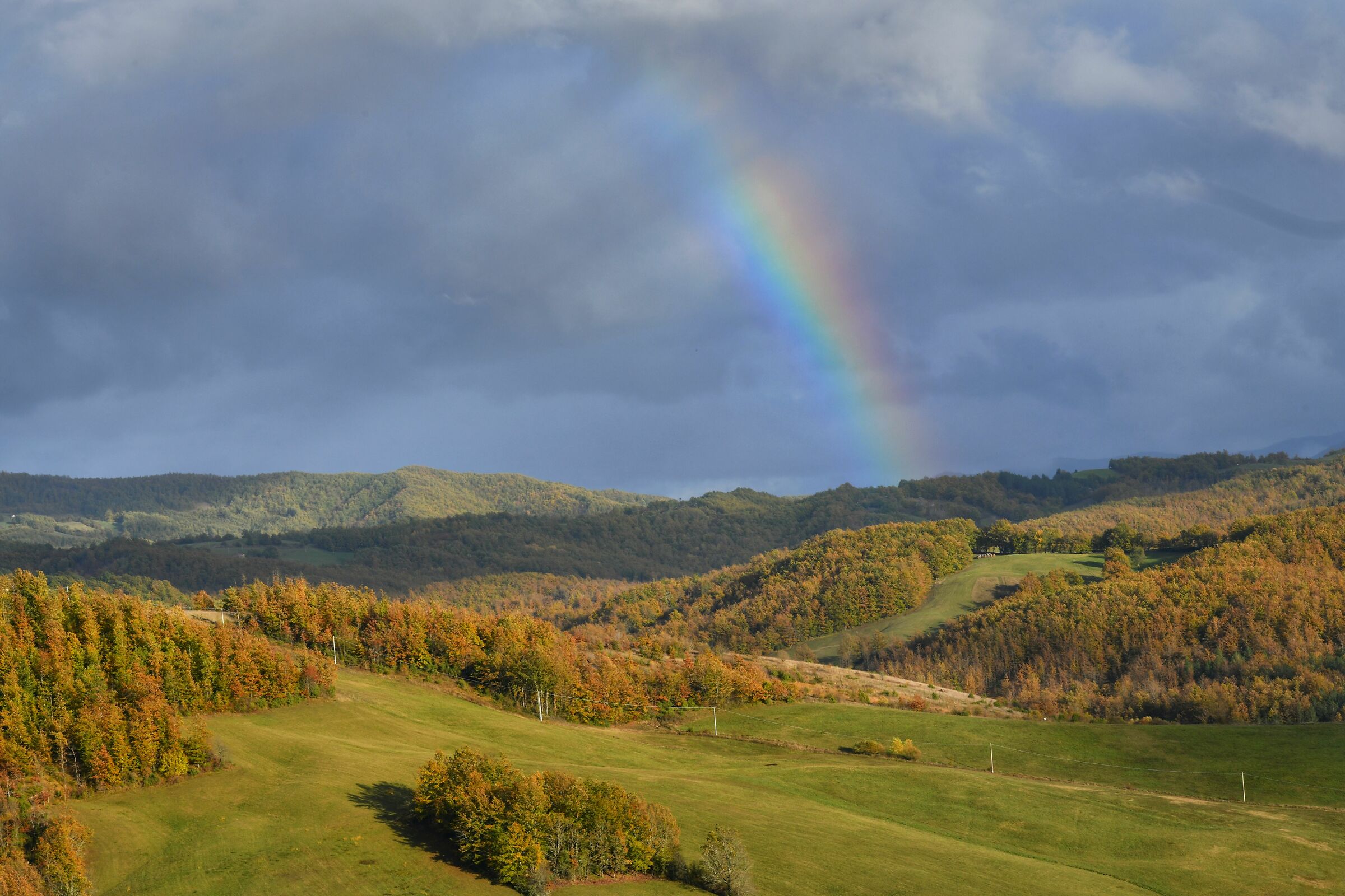 Rainbow in the hills.....