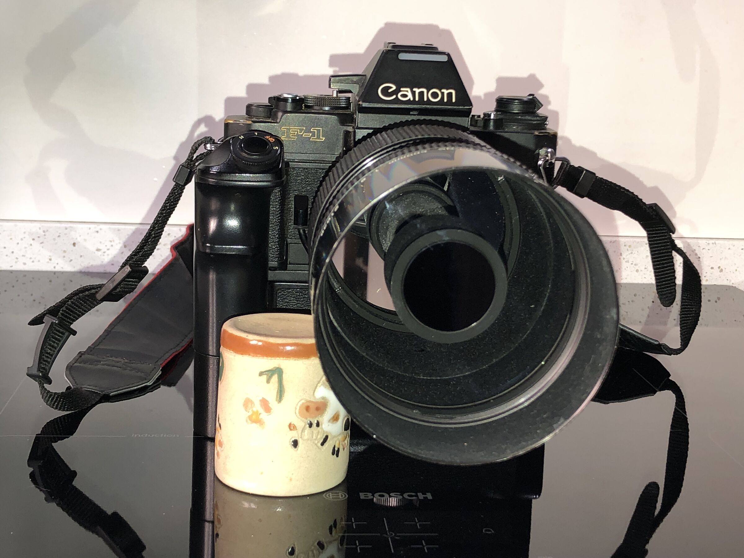 Canon F1 New and FD 500mm SLR...