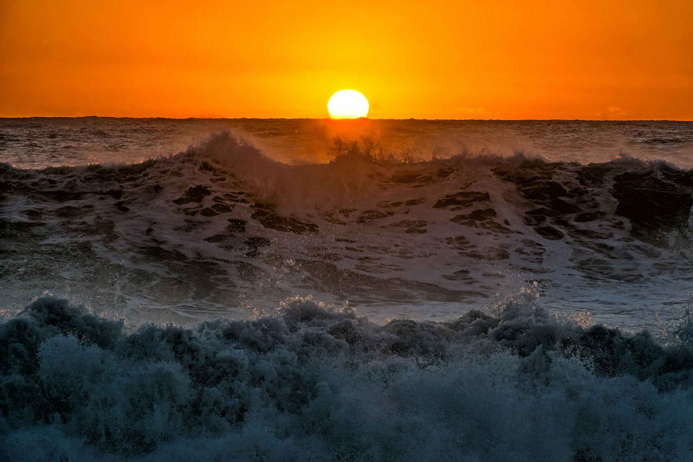 Sunset on the crest of the wave...