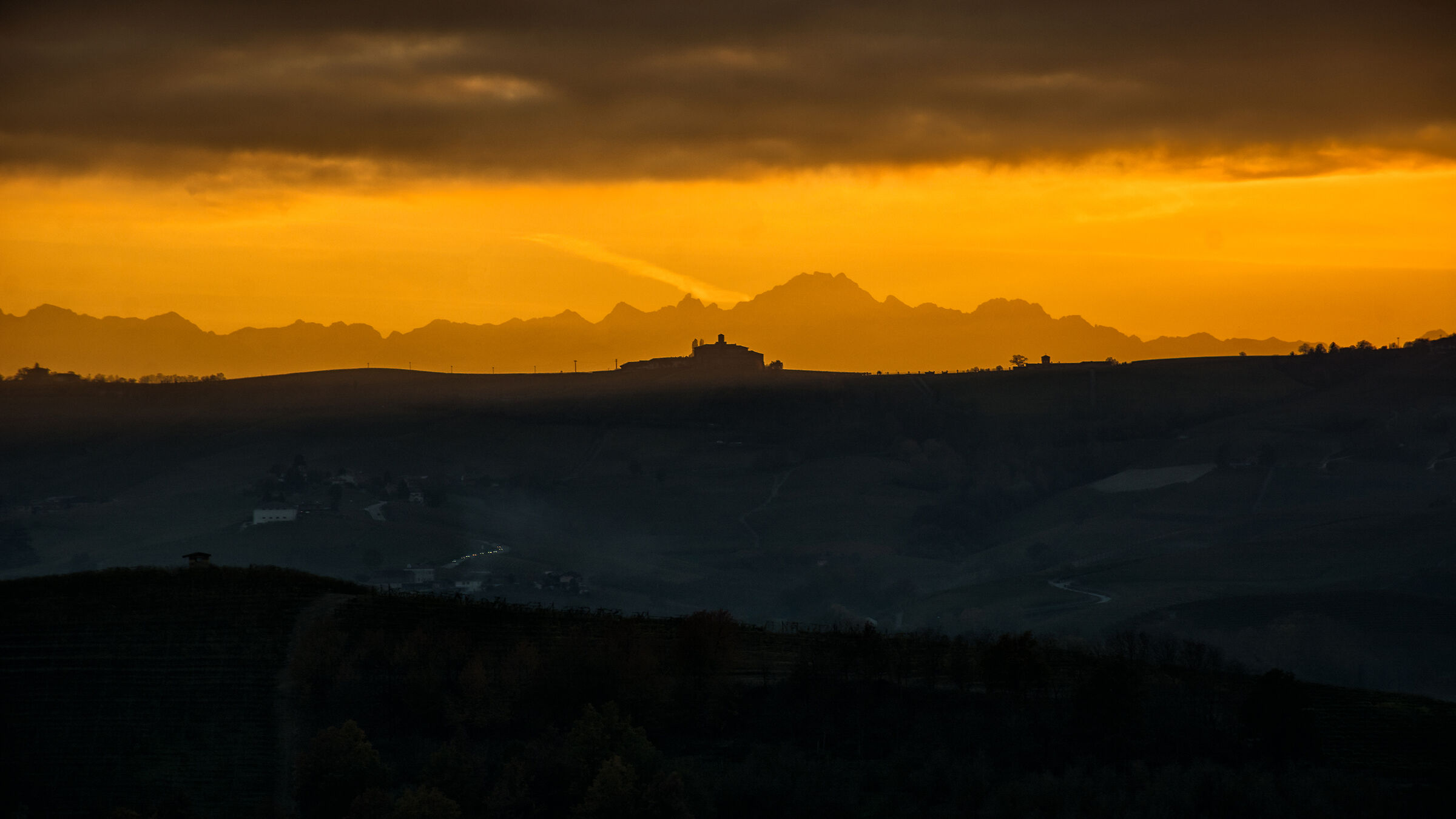 Sunset in Grinzane Cavour...