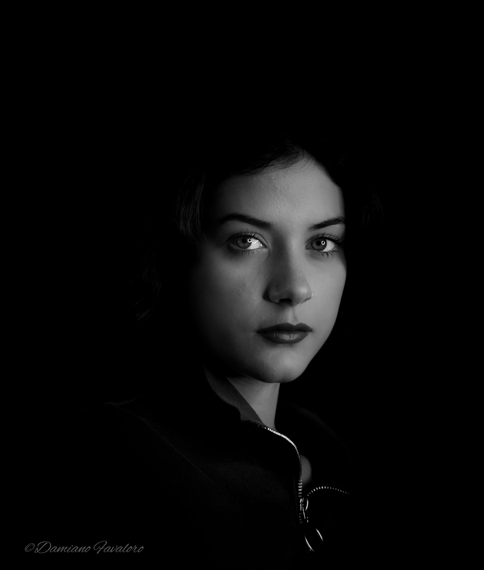 Elisa - Black and White Portrait...