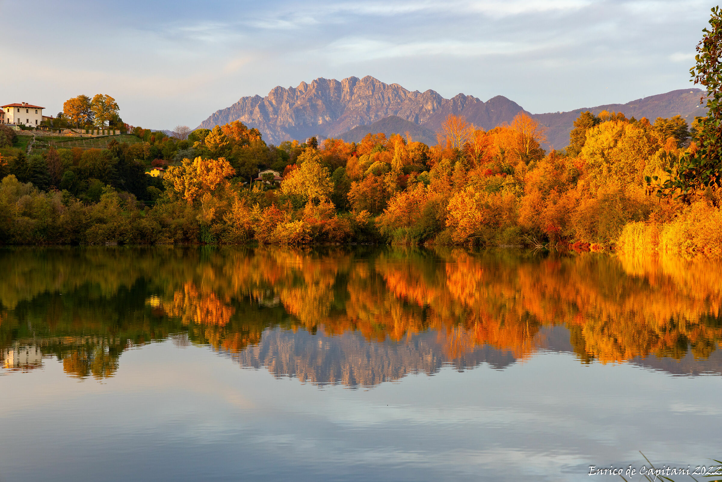 Tramonto d'autunno sul Lago di Satirana...