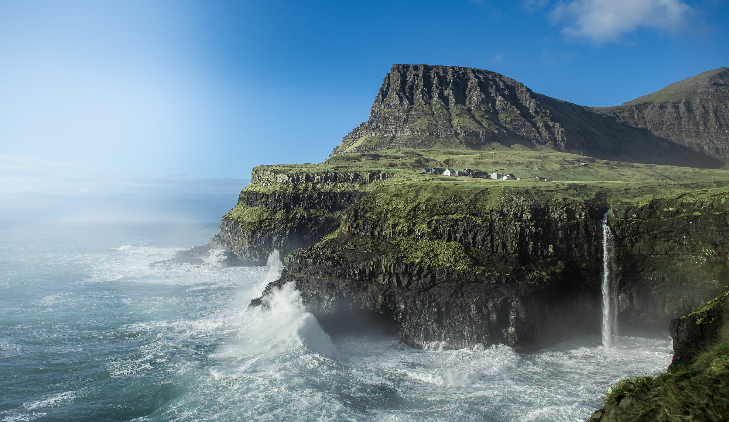 Faroe Islands - Mulafossur Waterfall...