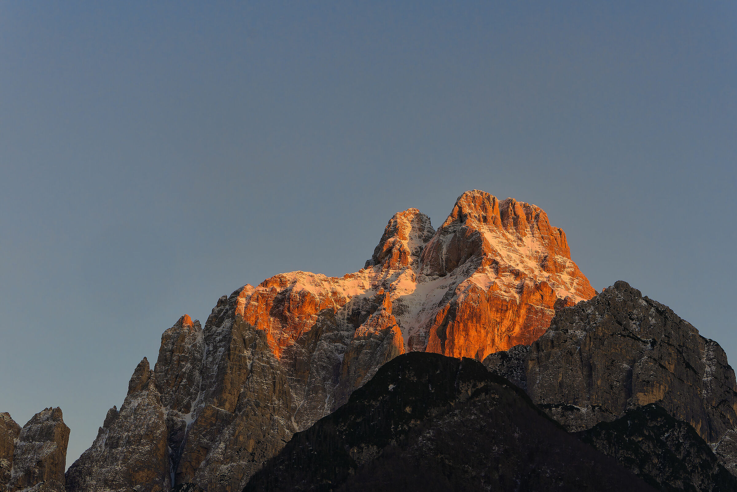 Sunset on Montasio Julian Alps...