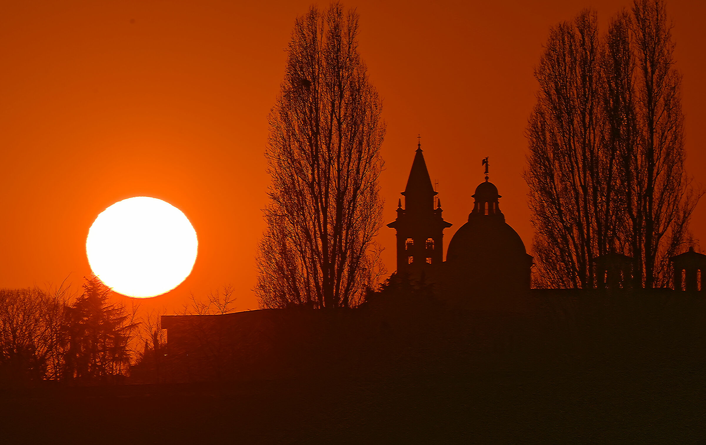 Solstice sunset over Tiepolo's basilica...