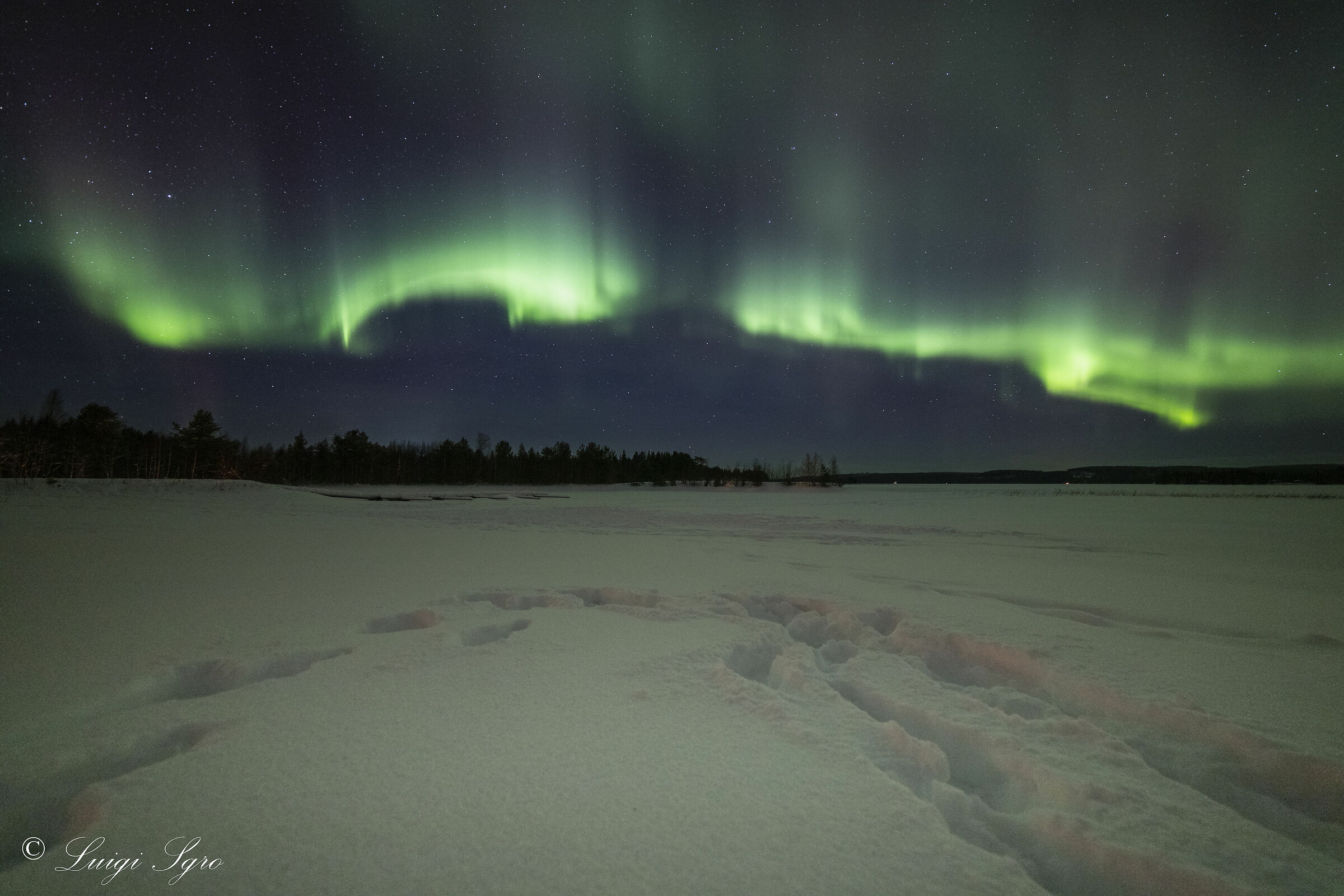 Aurora boreale nella Lapponia Finlandese...