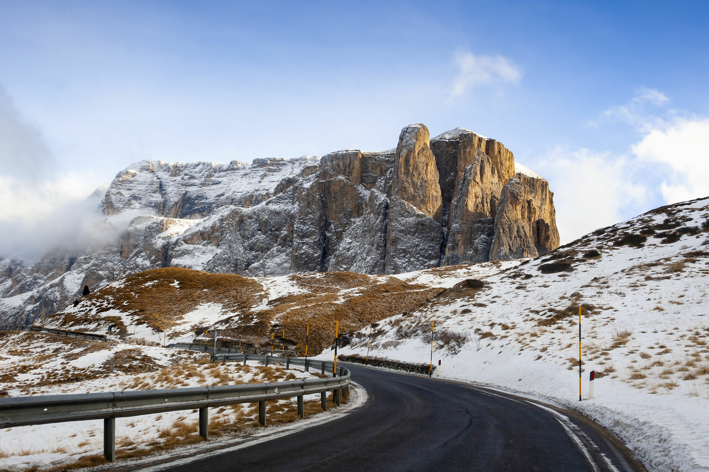 View from Passo Sella in winter...