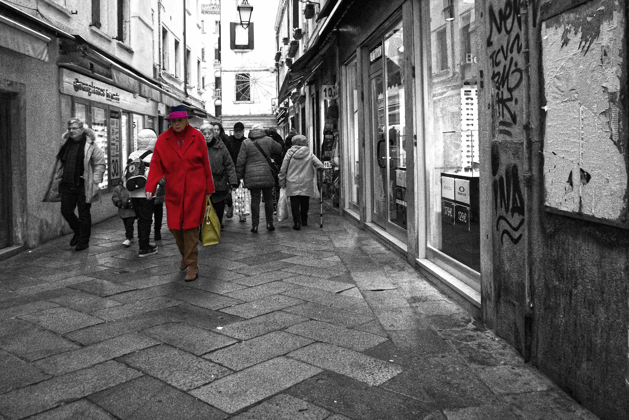The red coat intrigued me...