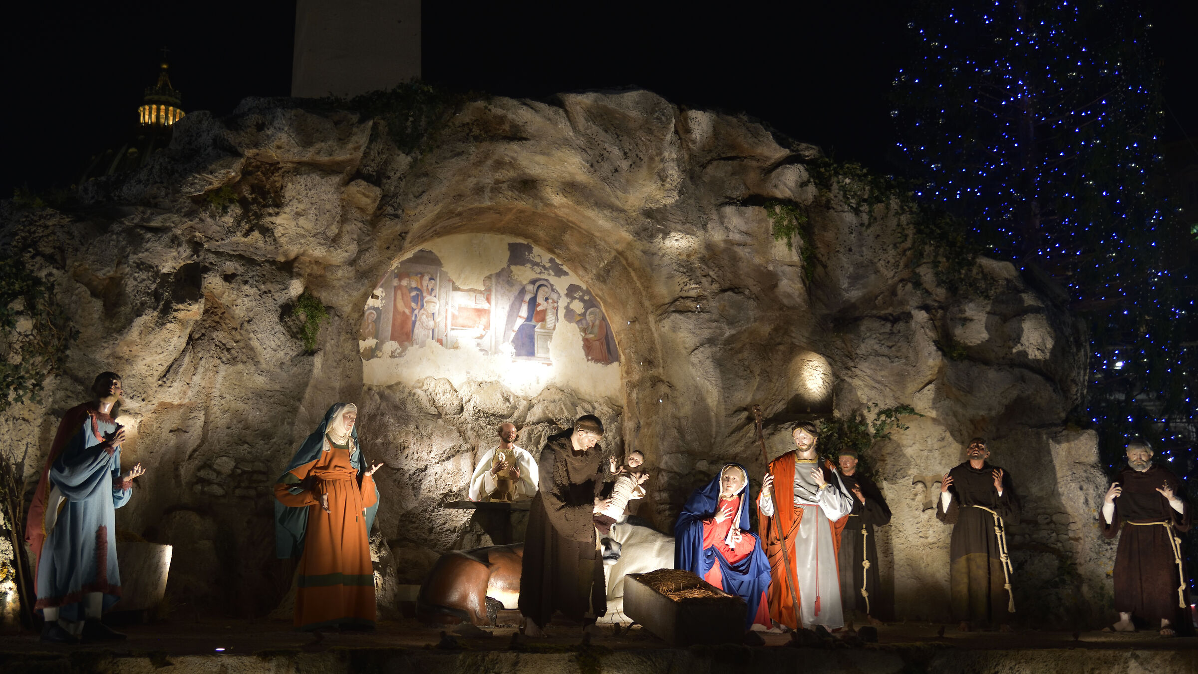 nativity scene in St. Peter's...