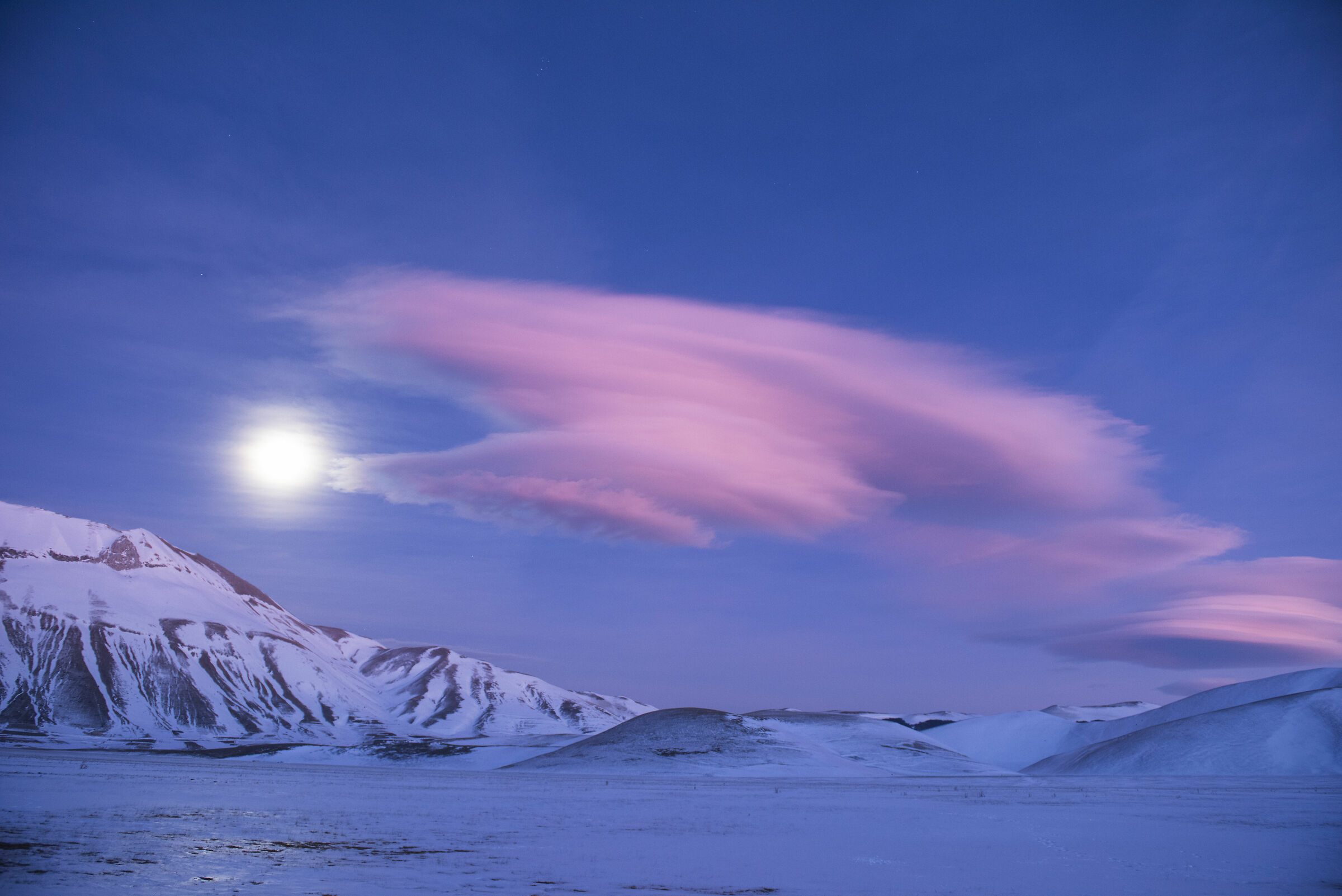 Sunset with moon...