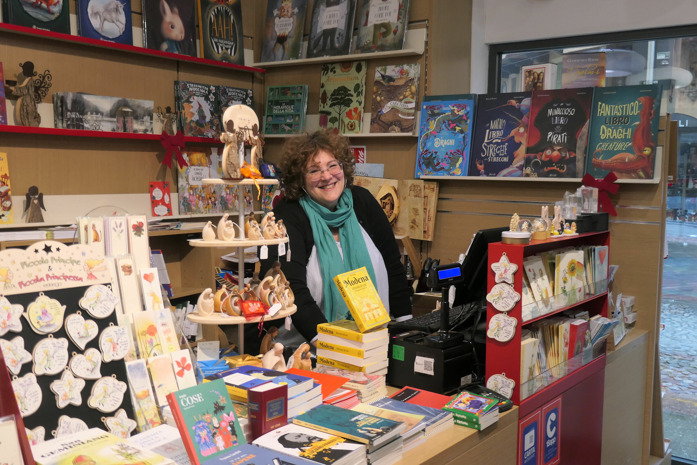 Monica bookseller always smiling-Libreria San Paolo...
