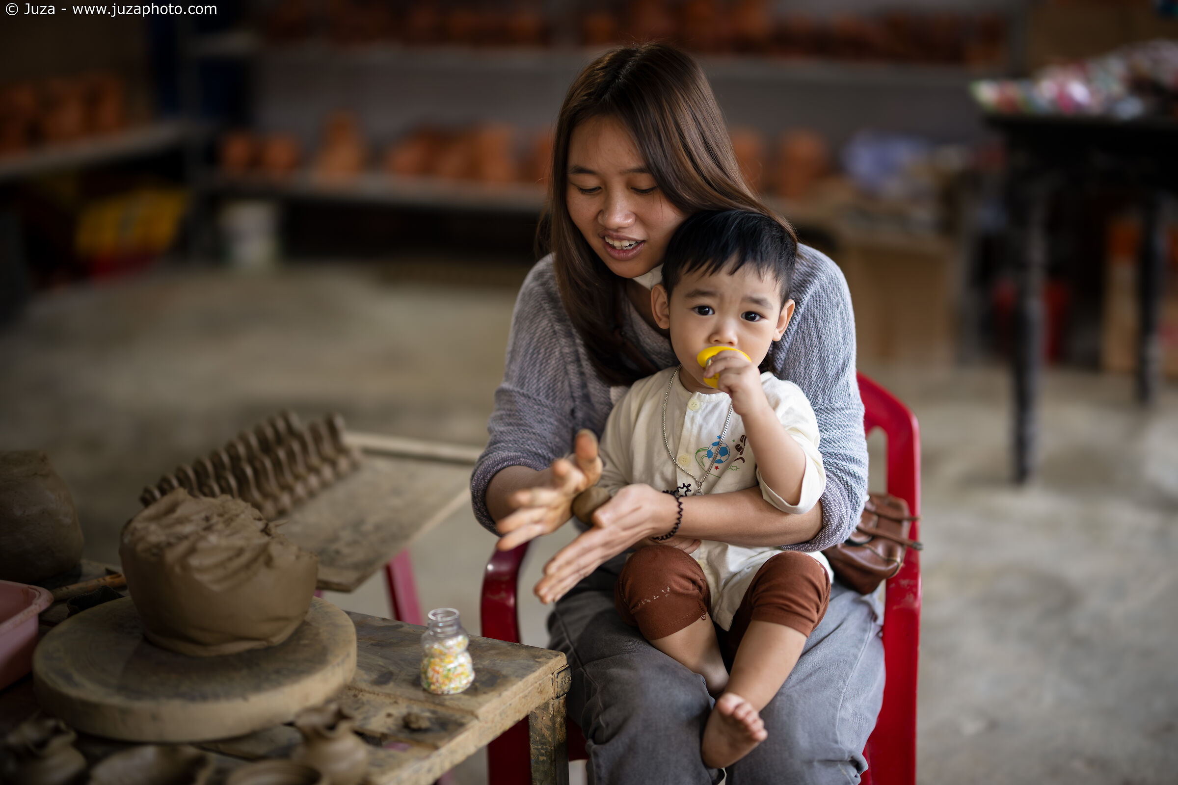 The Terracotta Artist and Her Child...