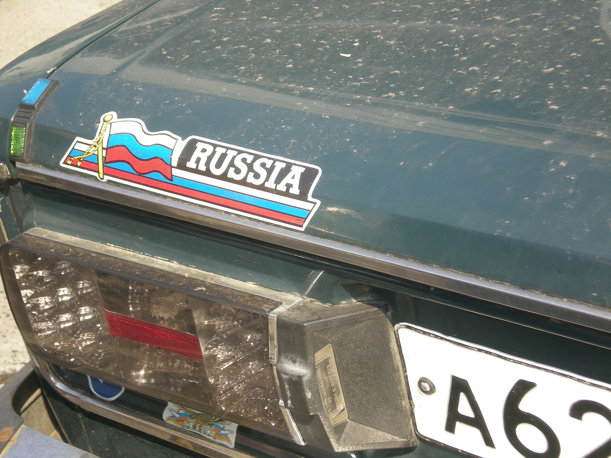 Typical Russian license plate...