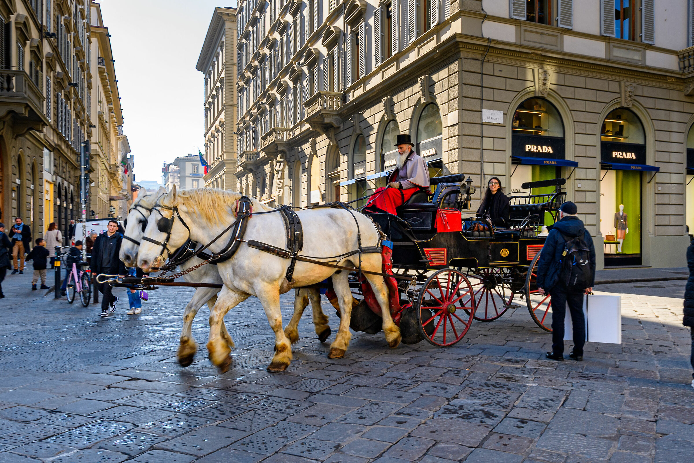 A carriage ride through Florence...