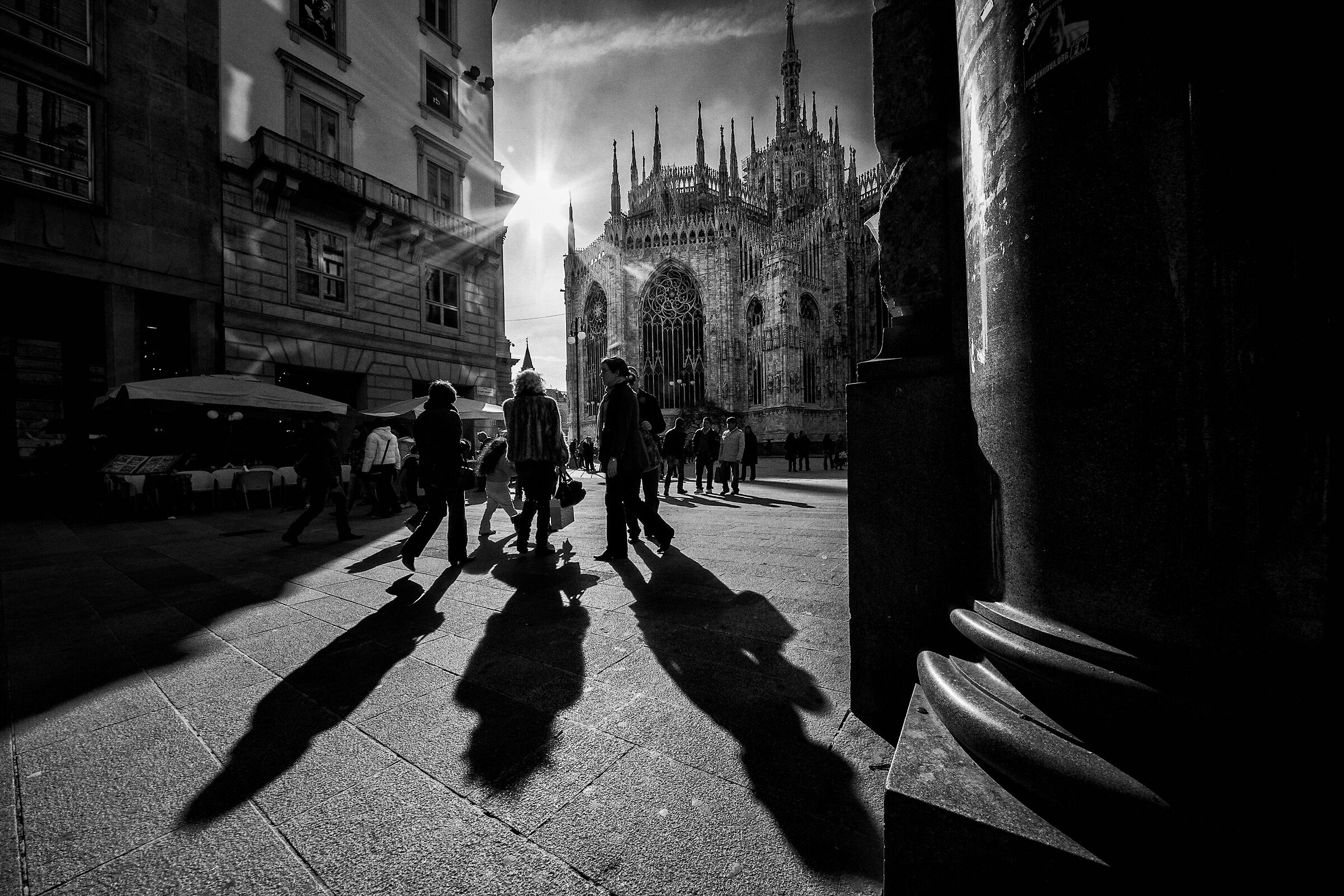 Towards the Duomo. Milan...