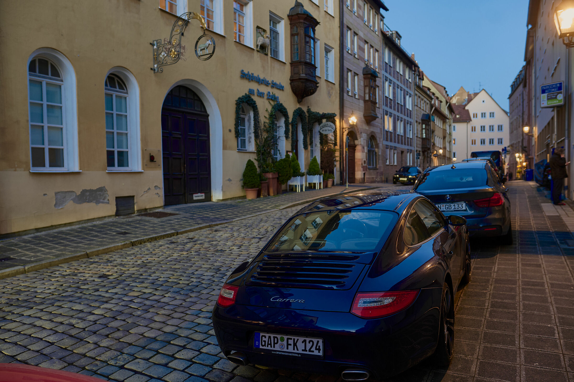 Luck is finding parking space in Nuremberg's old town...