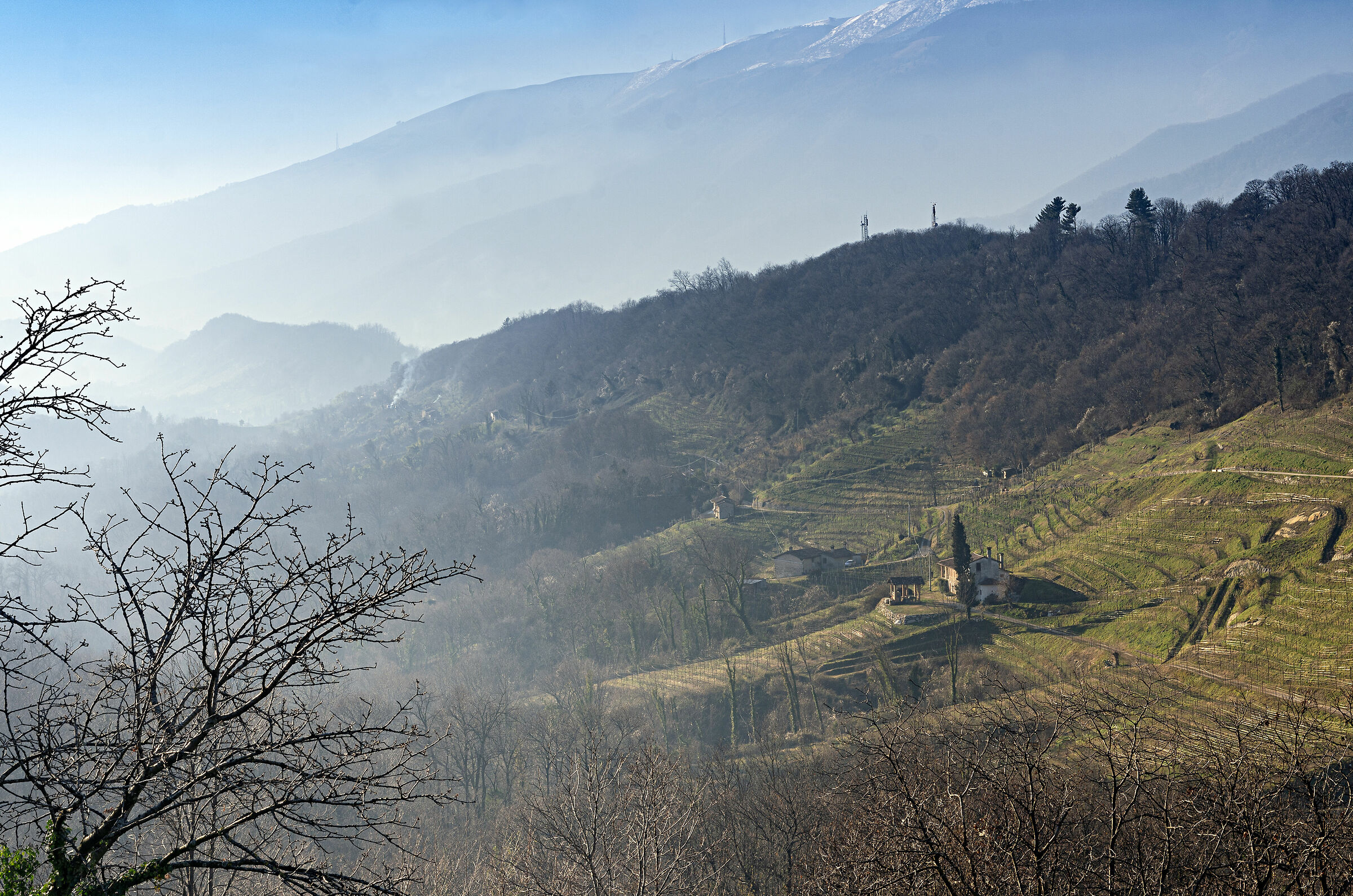 Panorama from the village of Zuel, above Rolle (Treviso)...