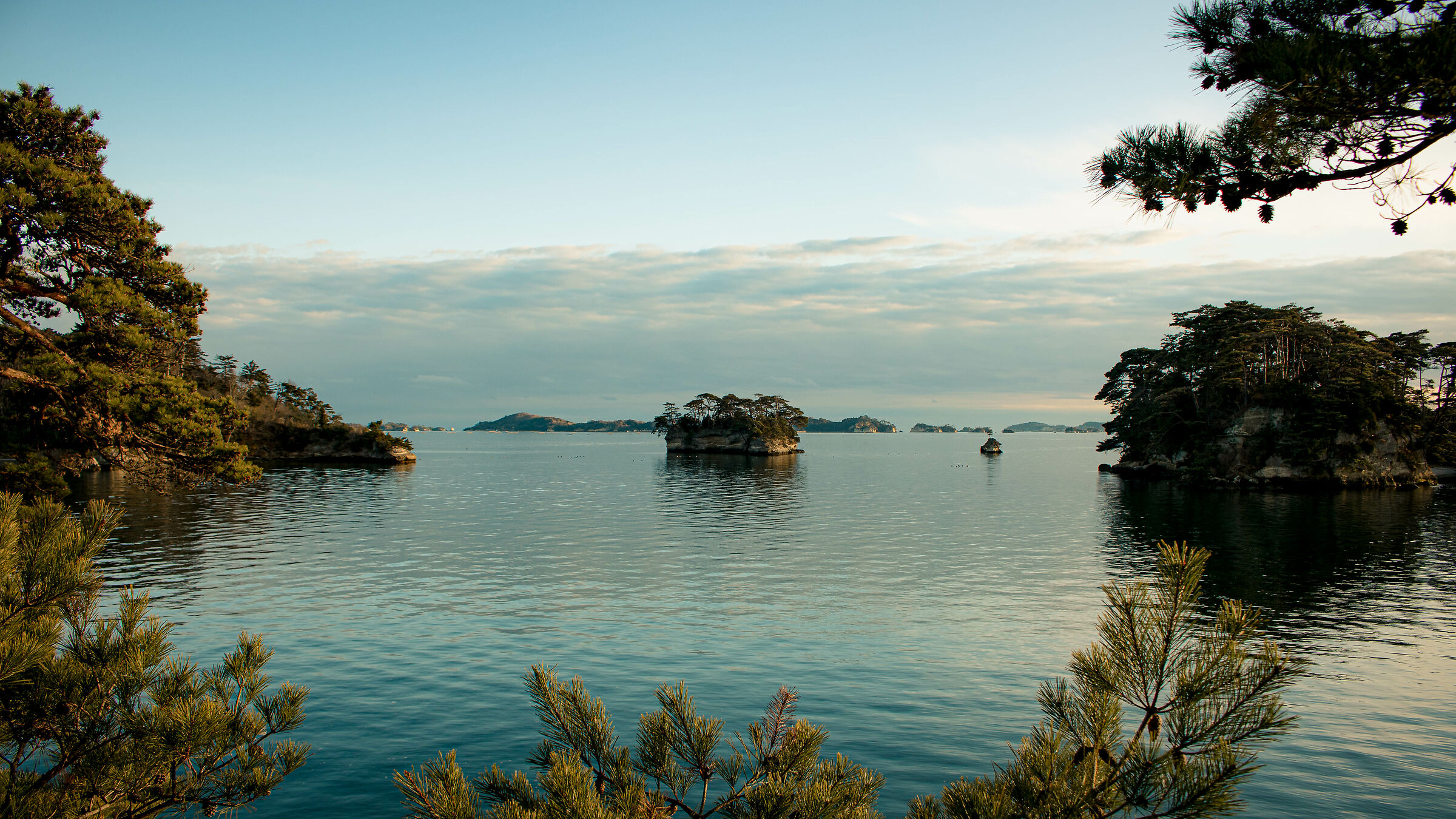 Small islands inland to Mutsushima Bay...